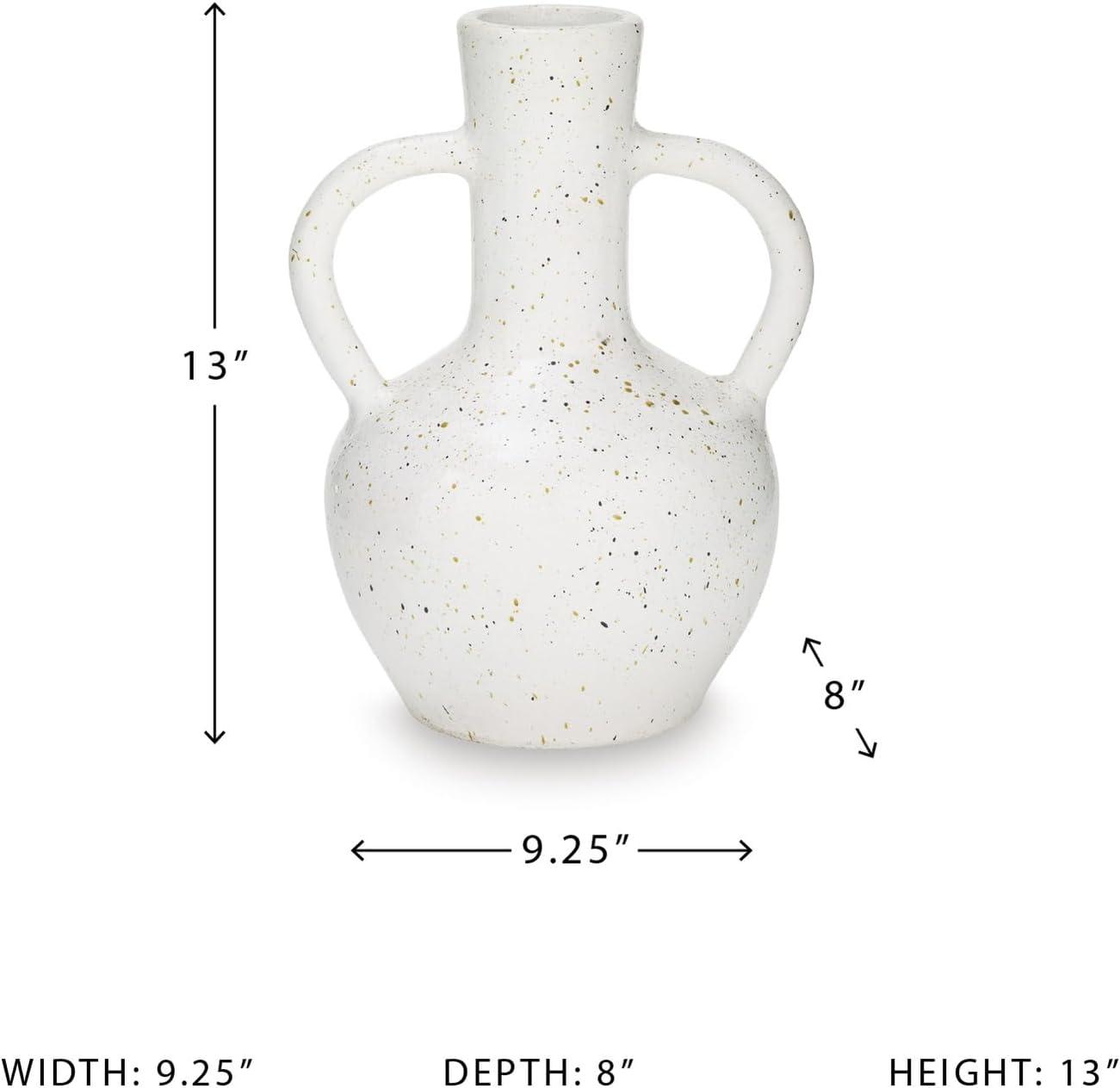 imageSignature Design by Ashley Dallinworth Casual Vase with Handle White amp Black