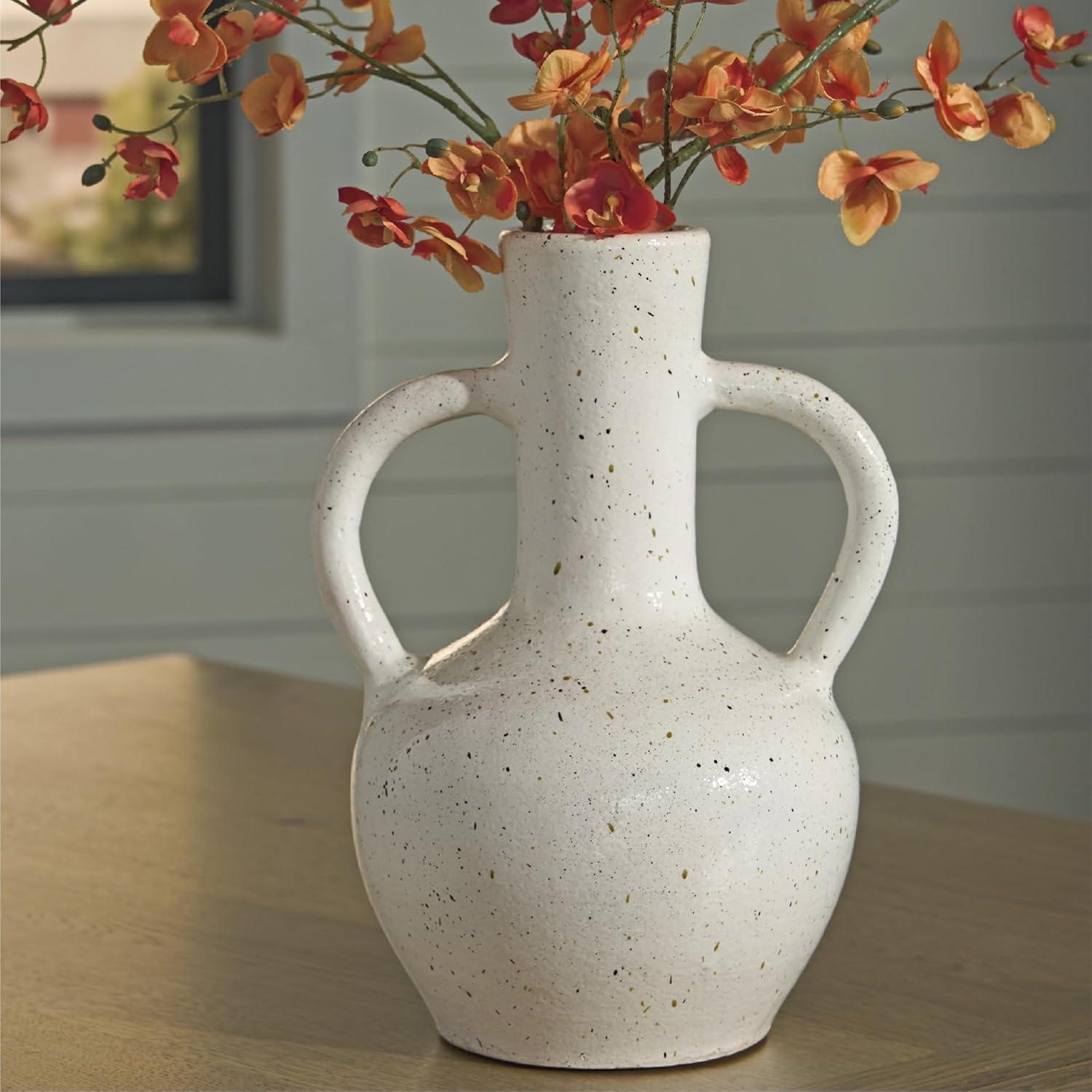 imageSignature Design by Ashley Dallinworth Casual Vase with Handle White amp Black