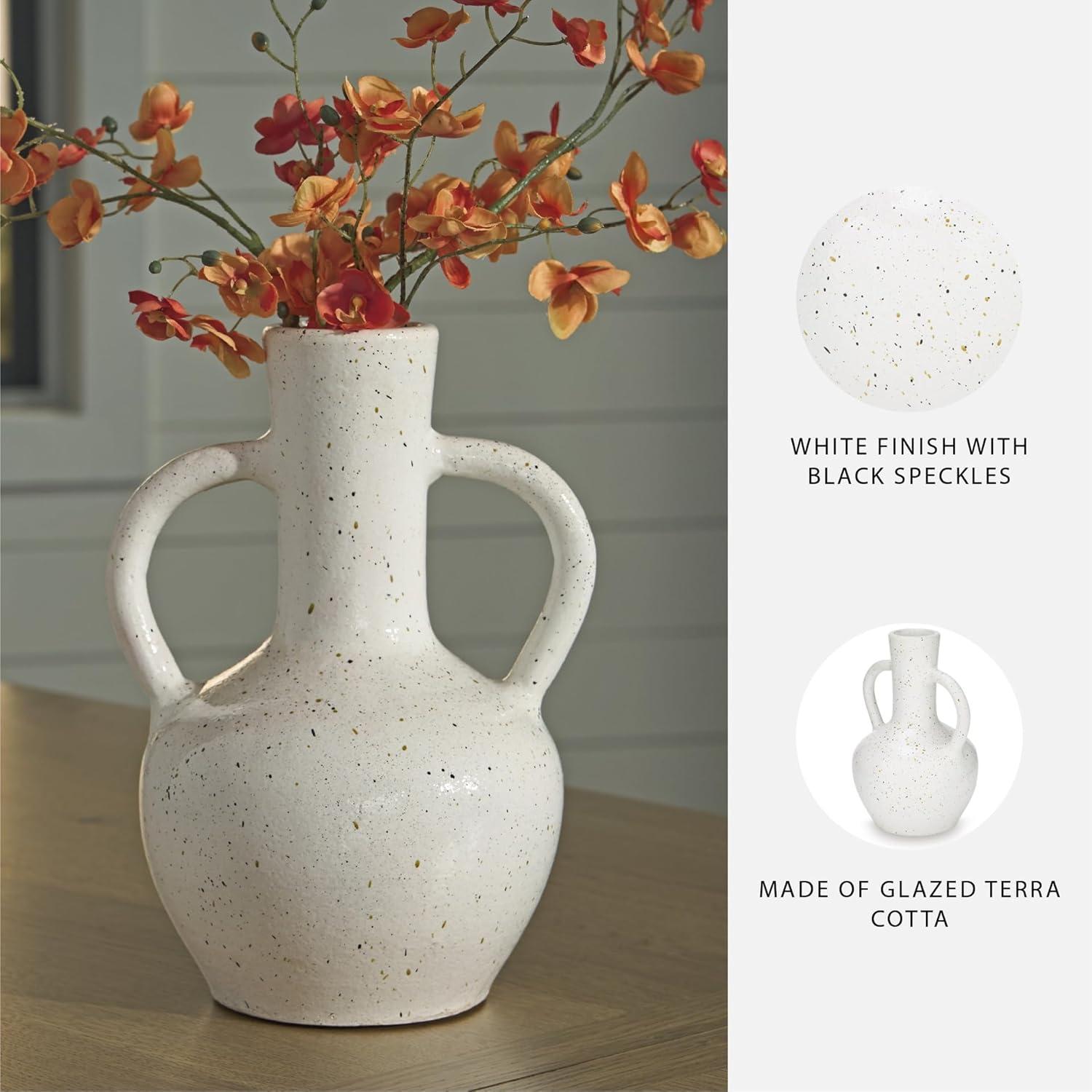 imageSignature Design by Ashley Dallinworth Casual Vase with Handle White amp Black