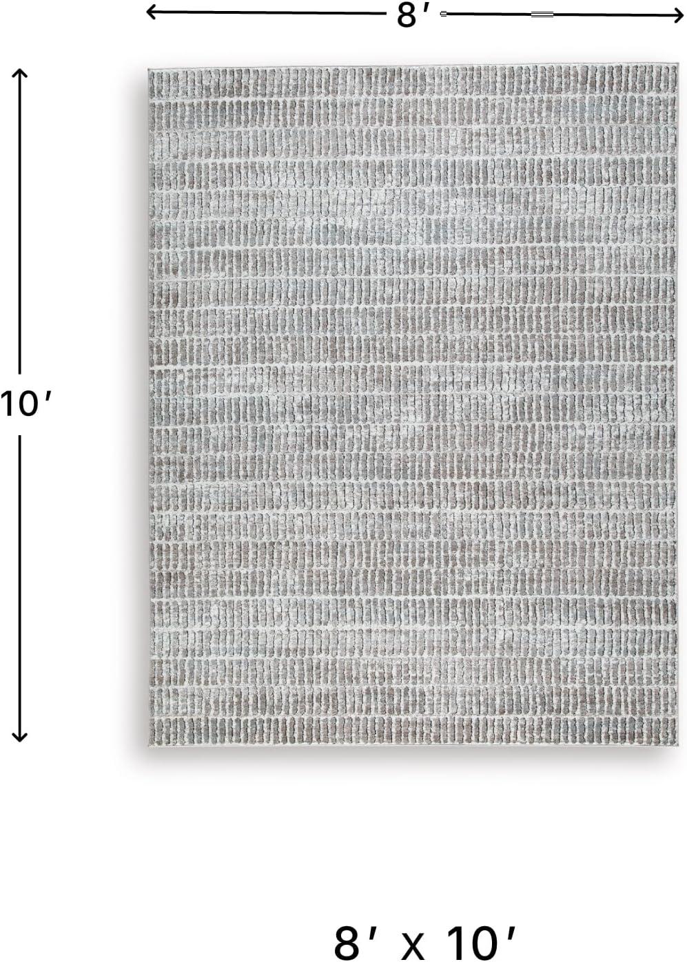imageSignature Design by Ashley Fuadwick Large Contemporary Rug Machine Woven Striped Design Jute Backing Fabric Blend 94 W x 120 D x 025 H Multicolor