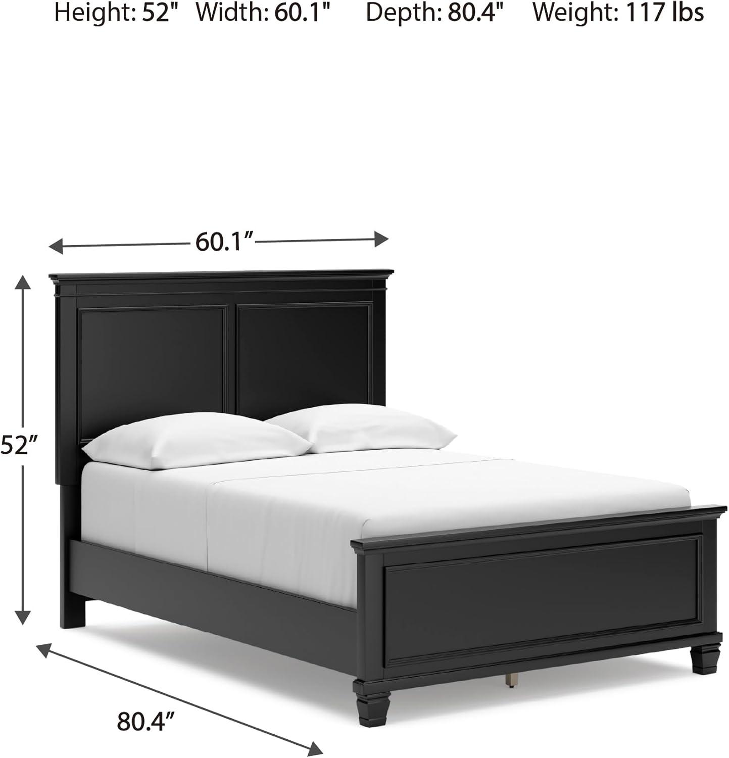 imageSignature Design by Ashley Lanolee Farmhouse Panel Storage Bed Foundation or Box Spring Not Needed Queen BlackBlack