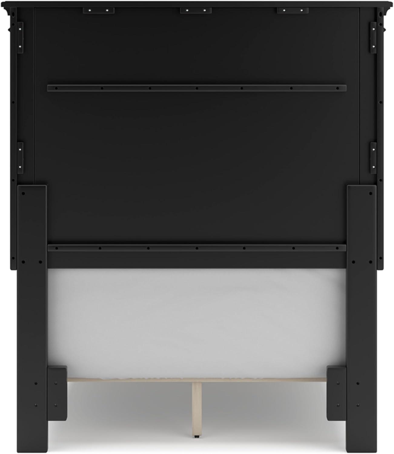 imageSignature Design by Ashley Lanolee Farmhouse Panel Storage Bed Foundation or Box Spring Not Needed Queen BlackBlack