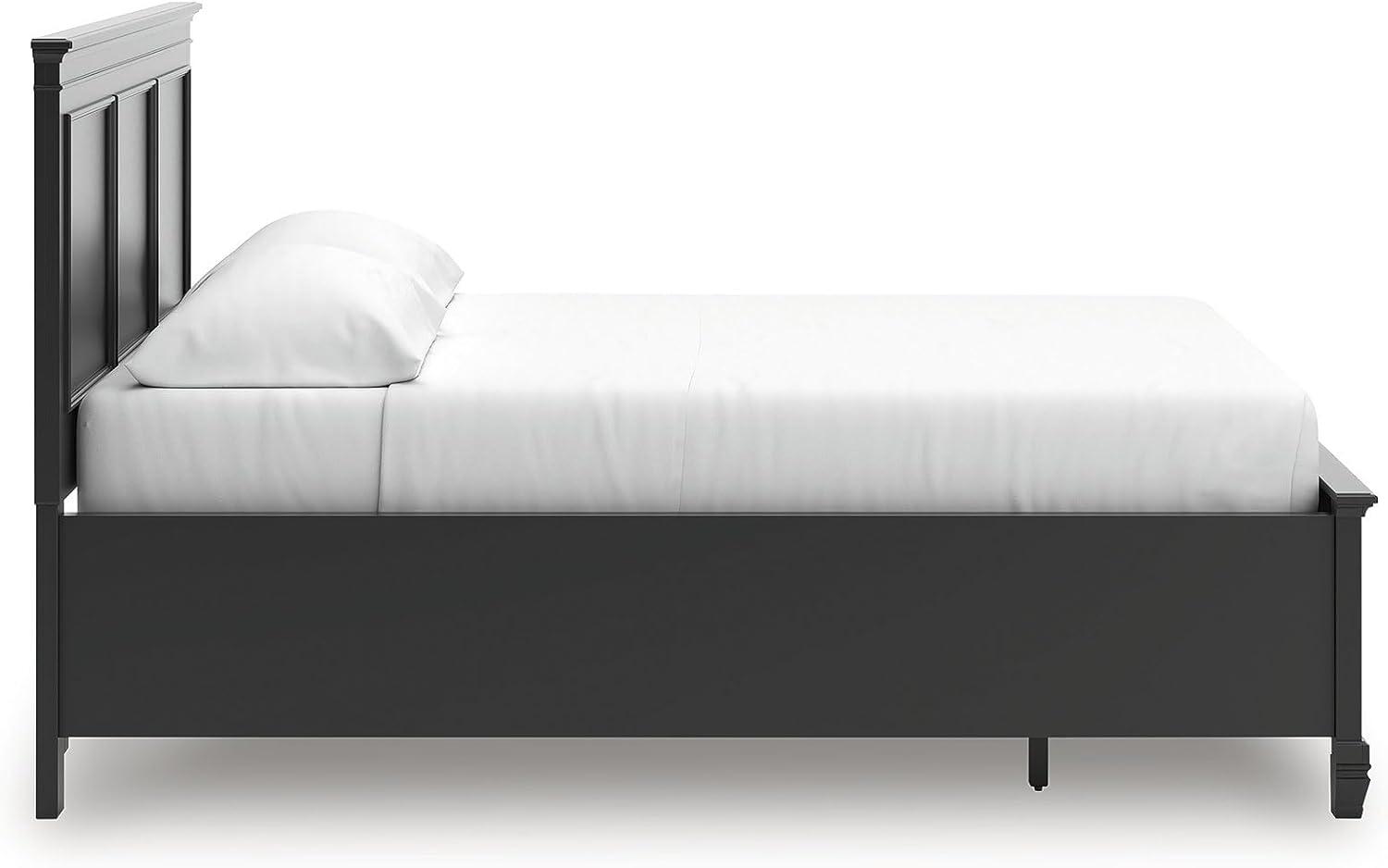 imageSignature Design by Ashley Lanolee Farmhouse Panel Storage Bed Foundation or Box Spring Not Needed Queen BlackBlack
