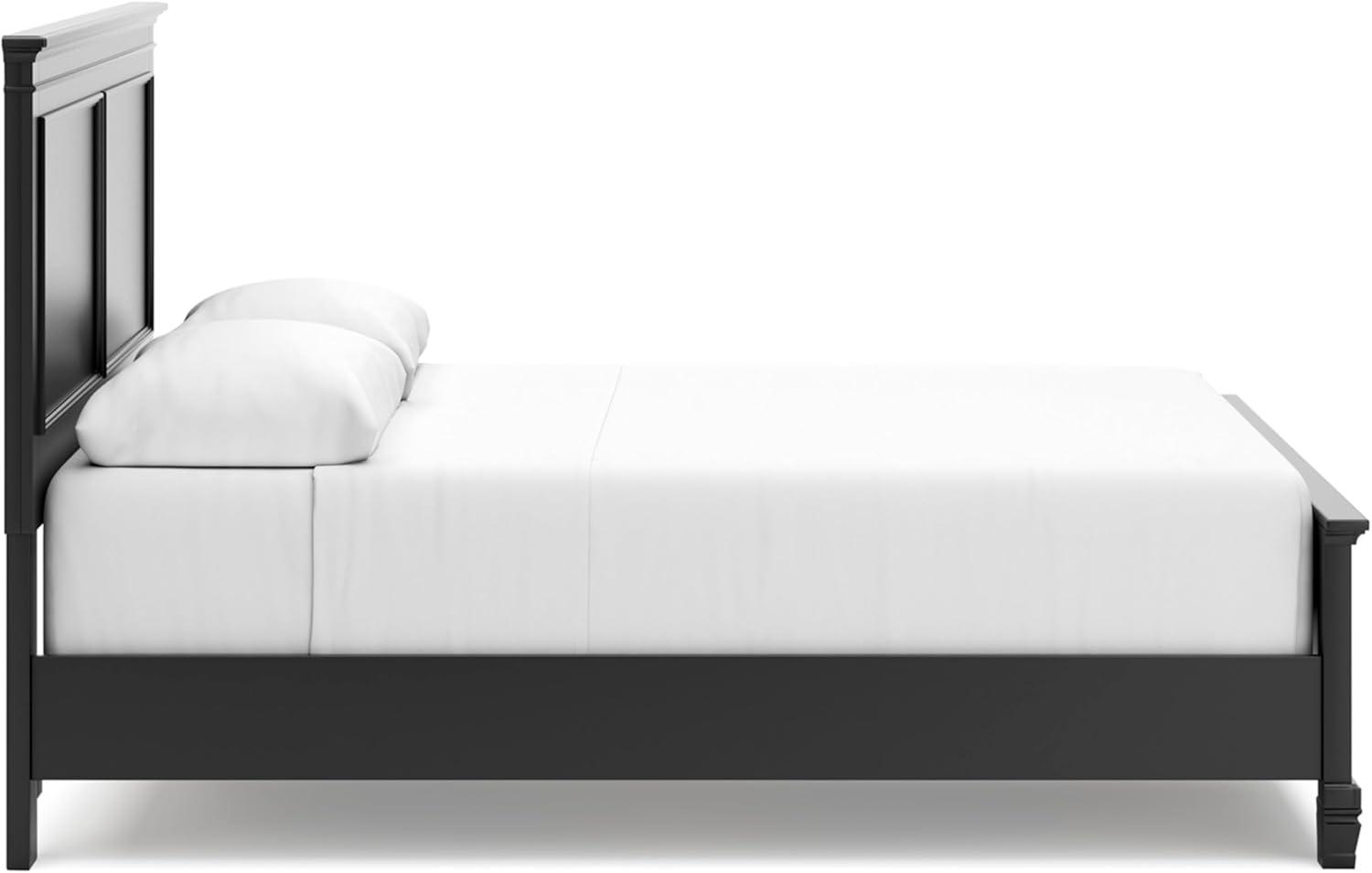 imageSignature Design by Ashley Lanolee Farmhouse Panel Storage Bed Foundation or Box Spring Not Needed Queen BlackBlack