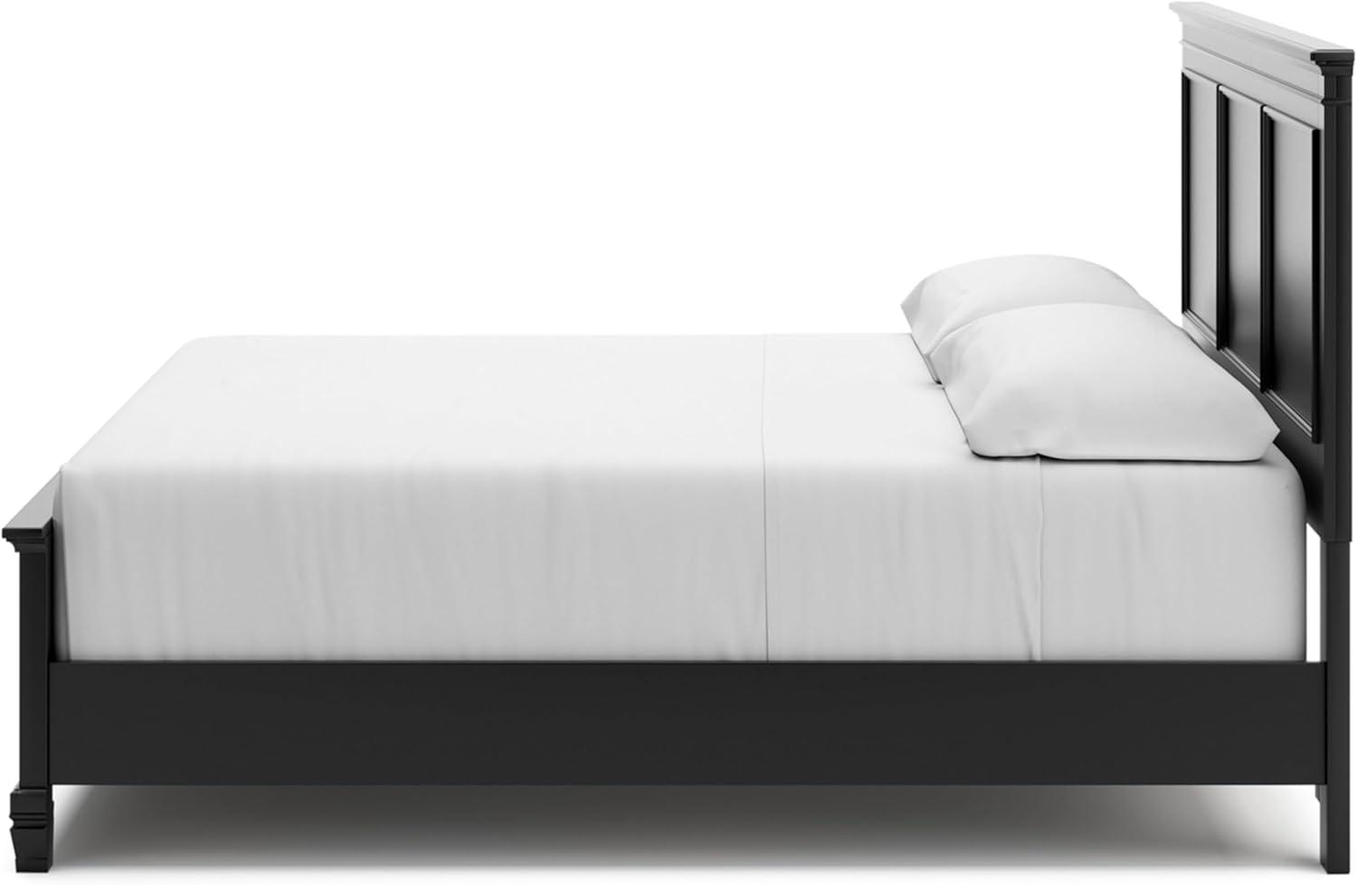 imageSignature Design by Ashley Lanolee Farmhouse Panel Storage Bed Foundation or Box Spring Not Needed Queen BlackBlack
