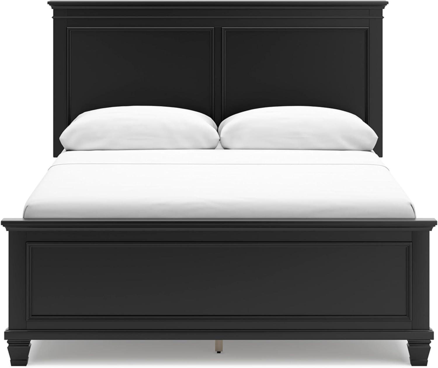 imageSignature Design by Ashley Lanolee Farmhouse Panel Storage Bed Foundation or Box Spring Not Needed Queen BlackBlack