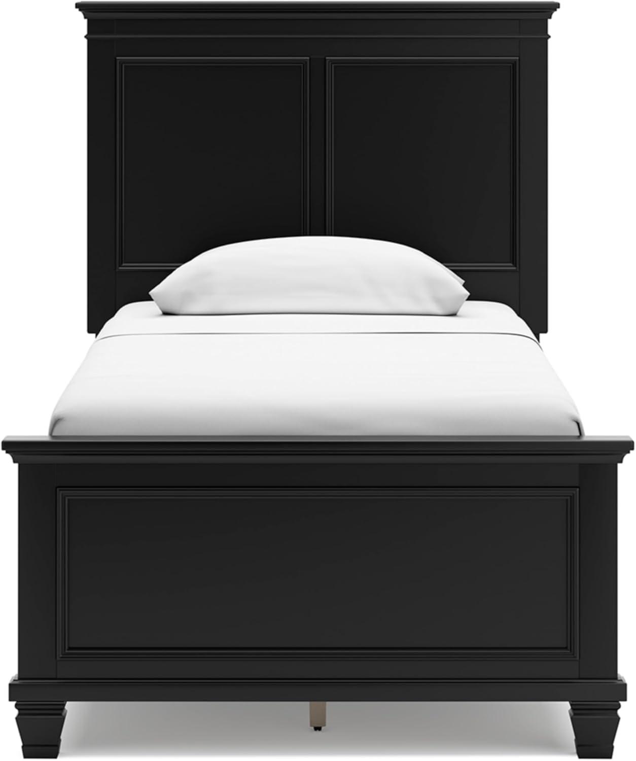 imageSignature Design by Ashley Lanolee Farmhouse Panel Storage Bed Foundation or Box Spring Not Needed Queen BlackBlack