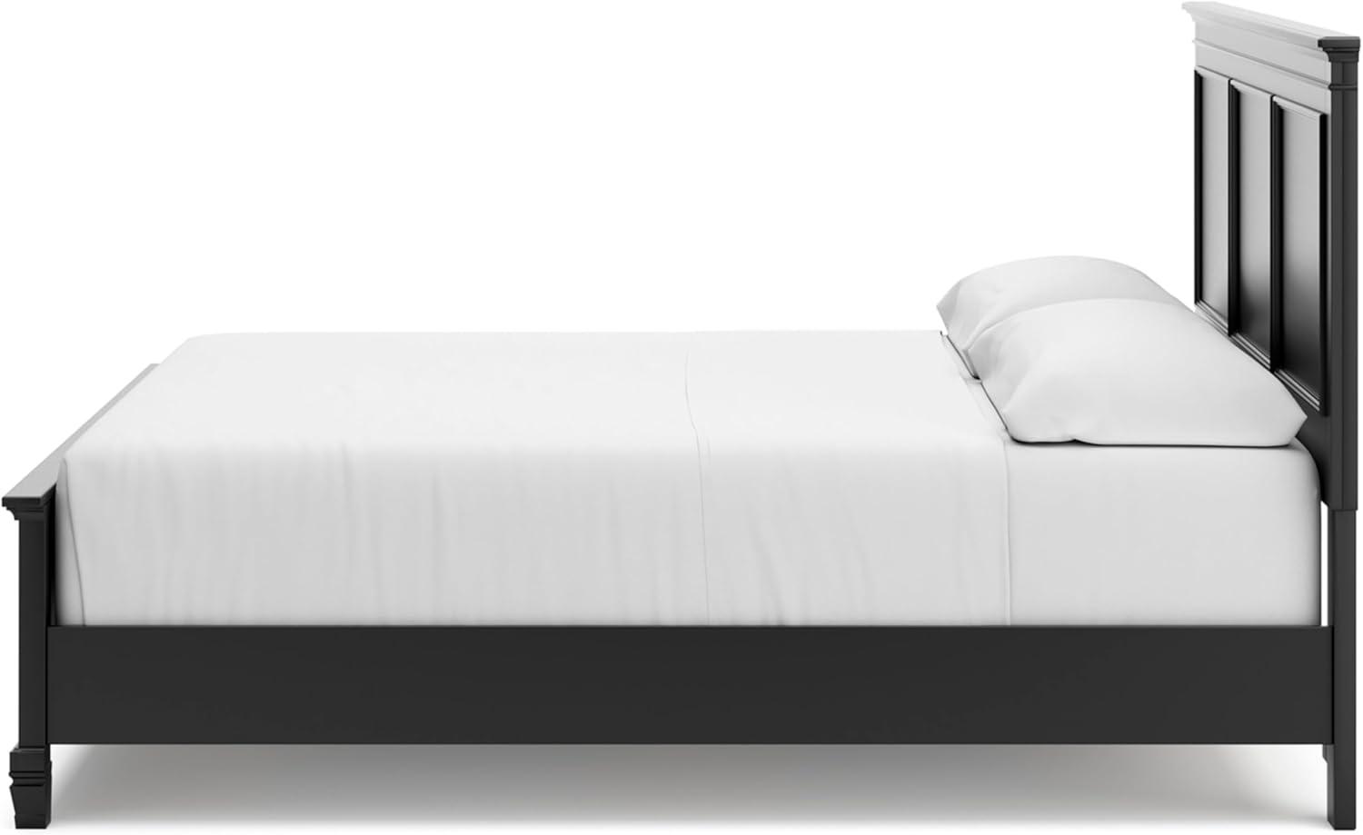 imageSignature Design by Ashley Lanolee Farmhouse Panel Storage Bed Foundation or Box Spring Not Needed Queen BlackBlack