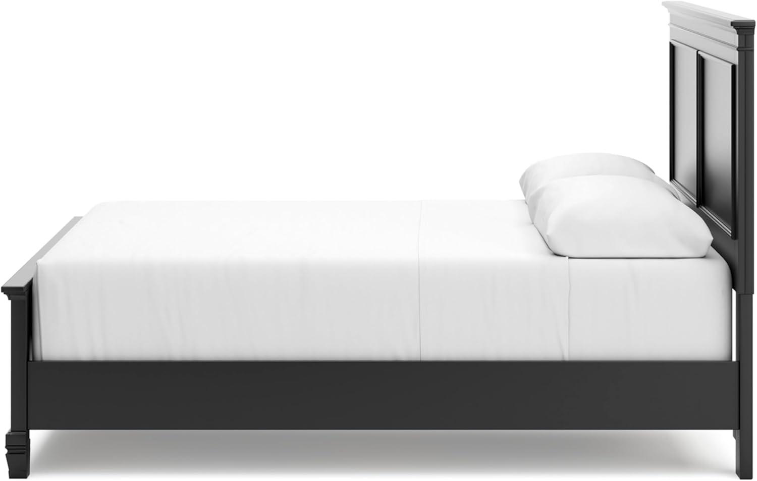 imageSignature Design by Ashley Lanolee Farmhouse Panel Storage Bed Foundation or Box Spring Not Needed Queen BlackBlack