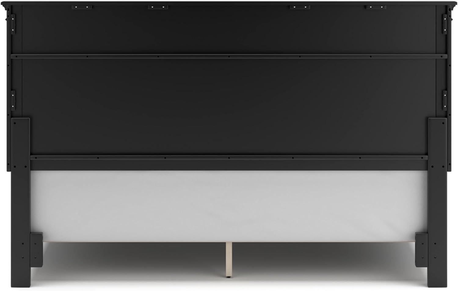 imageSignature Design by Ashley Lanolee Farmhouse Panel Storage Bed Foundation or Box Spring Not Needed Queen BlackBlack