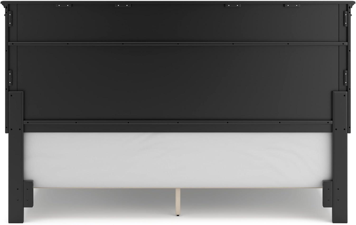 imageSignature Design by Ashley Lanolee Farmhouse Panel Storage Bed Foundation or Box Spring Not Needed Queen BlackBlack