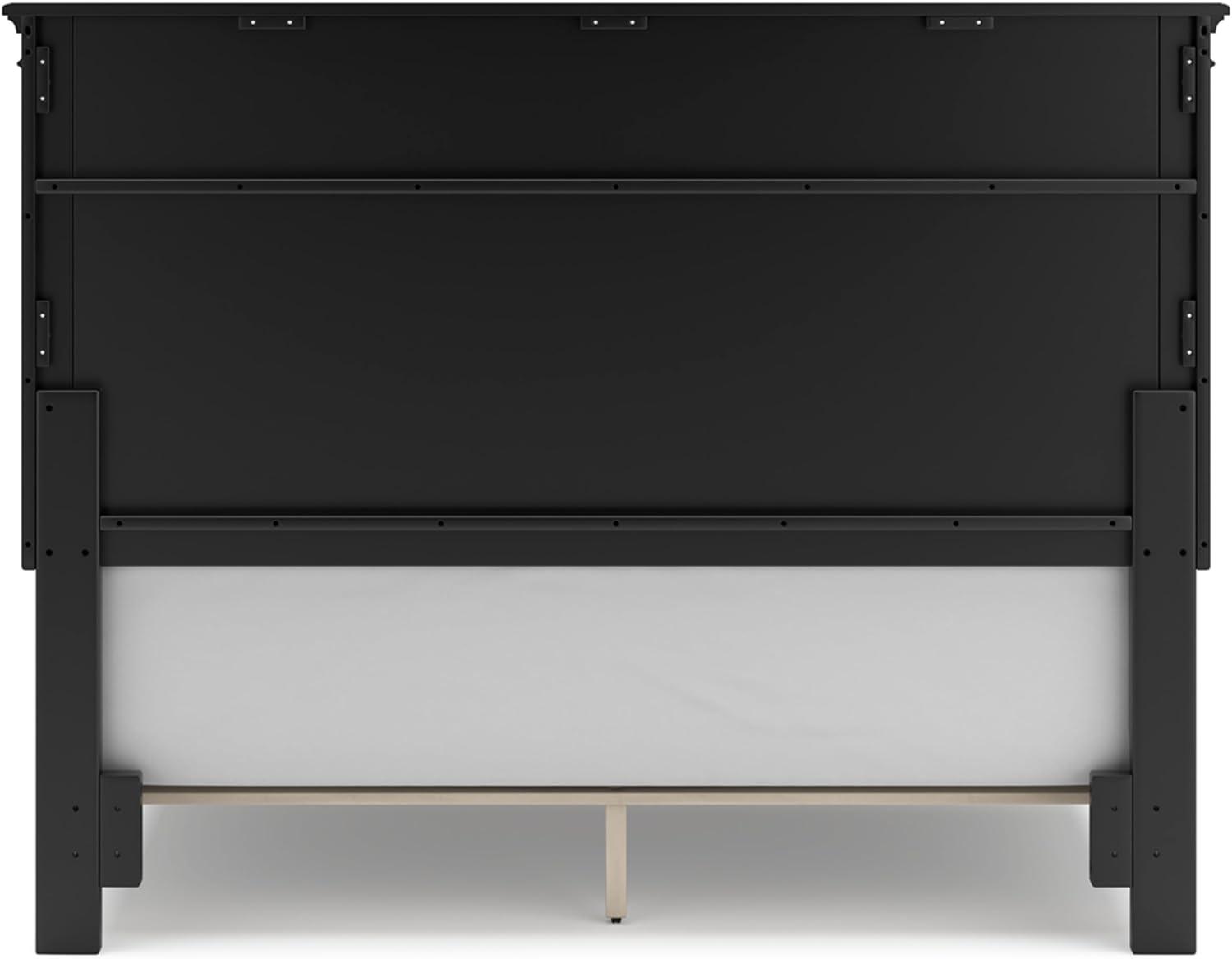 imageSignature Design by Ashley Lanolee Farmhouse Panel Storage Bed Foundation or Box Spring Not Needed Queen BlackBlack