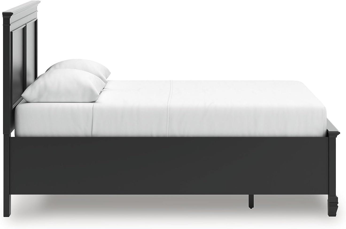 imageSignature Design by Ashley Lanolee Farmhouse Panel Storage Bed Foundation or Box Spring Not Needed Queen BlackBlack