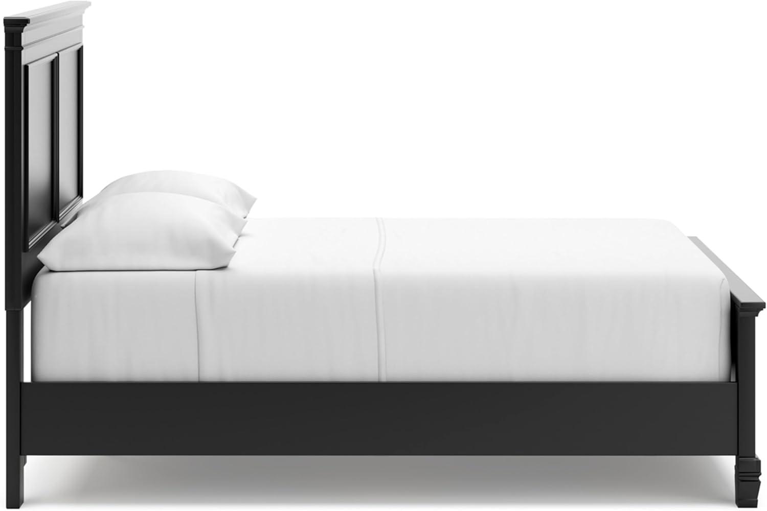 imageSignature Design by Ashley Lanolee Farmhouse Panel Storage Bed Foundation or Box Spring Not Needed Queen BlackBlack