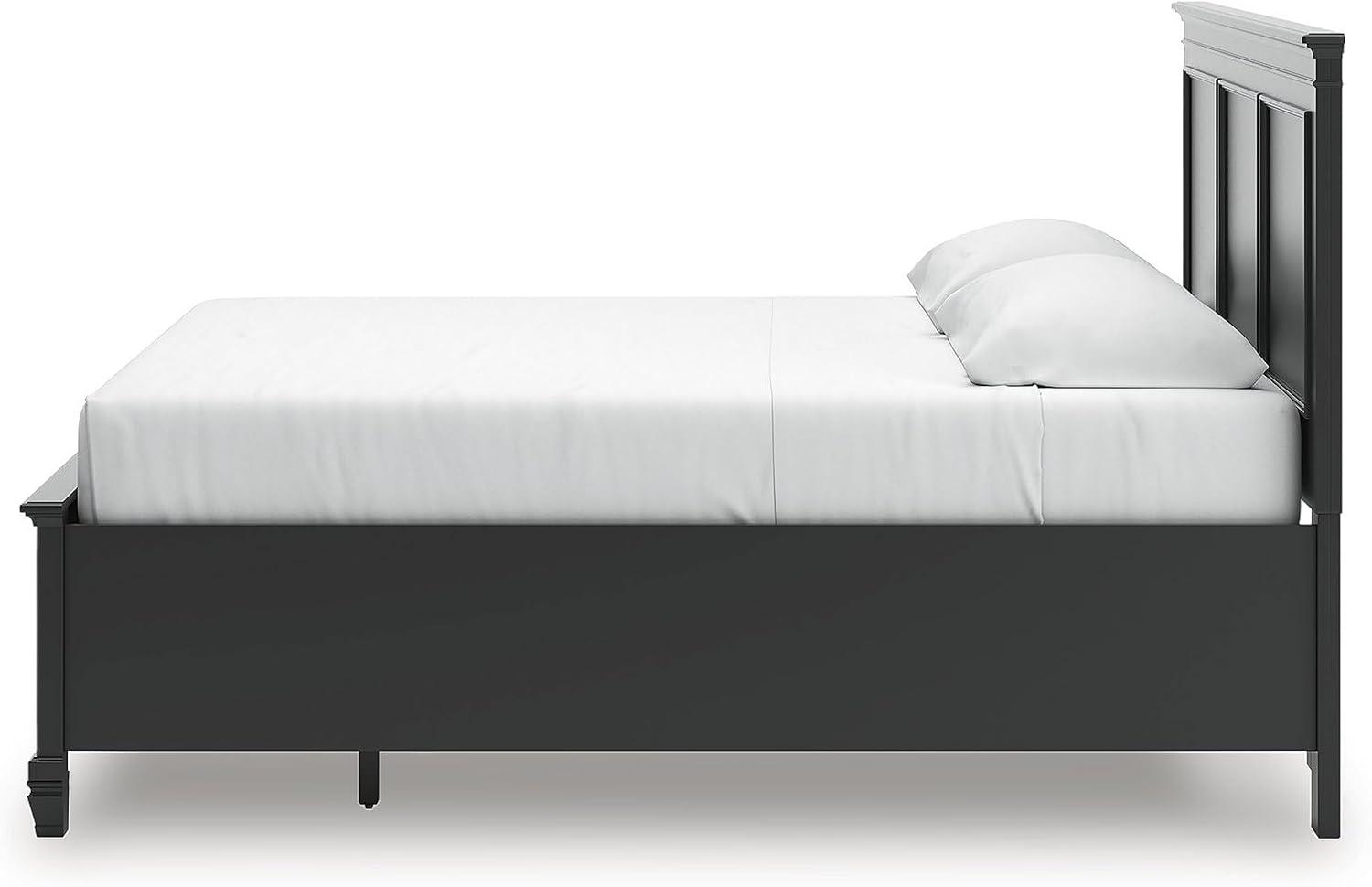 imageSignature Design by Ashley Lanolee Farmhouse Panel Storage Bed Foundation or Box Spring Not Needed Queen BlackBlack