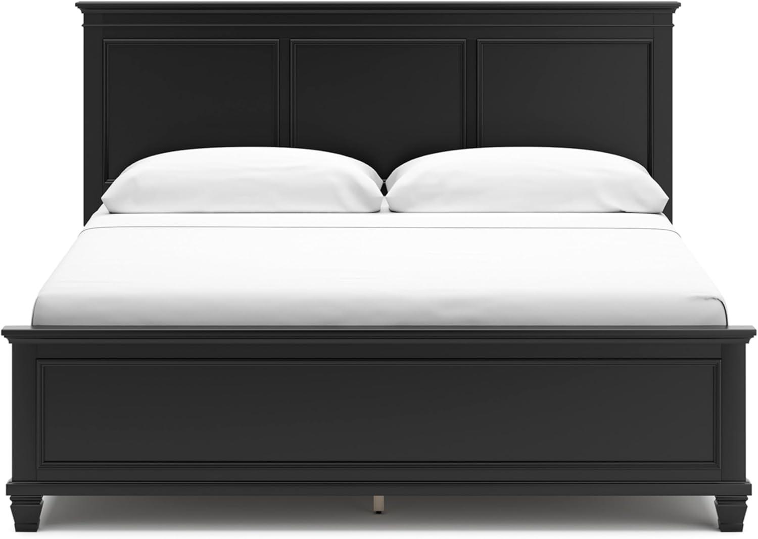 imageSignature Design by Ashley Lanolee Farmhouse Panel Storage Bed Foundation or Box Spring Not Needed Queen BlackBlack