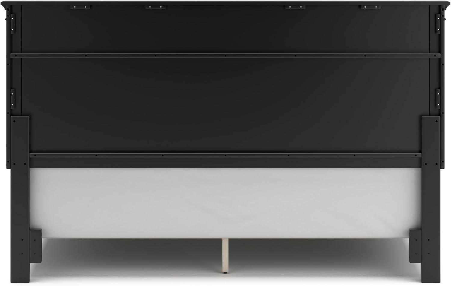 imageSignature Design by Ashley Lanolee Farmhouse Panel Storage Bed Foundation or Box Spring Not Needed Queen BlackBlack
