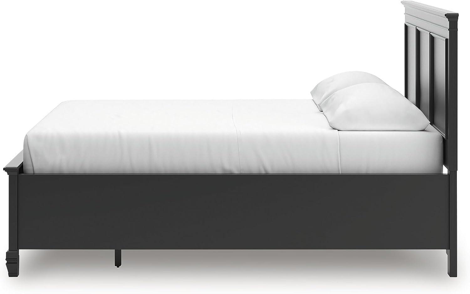 imageSignature Design by Ashley Lanolee Farmhouse Panel Storage Bed Foundation or Box Spring Not Needed Queen BlackBlack