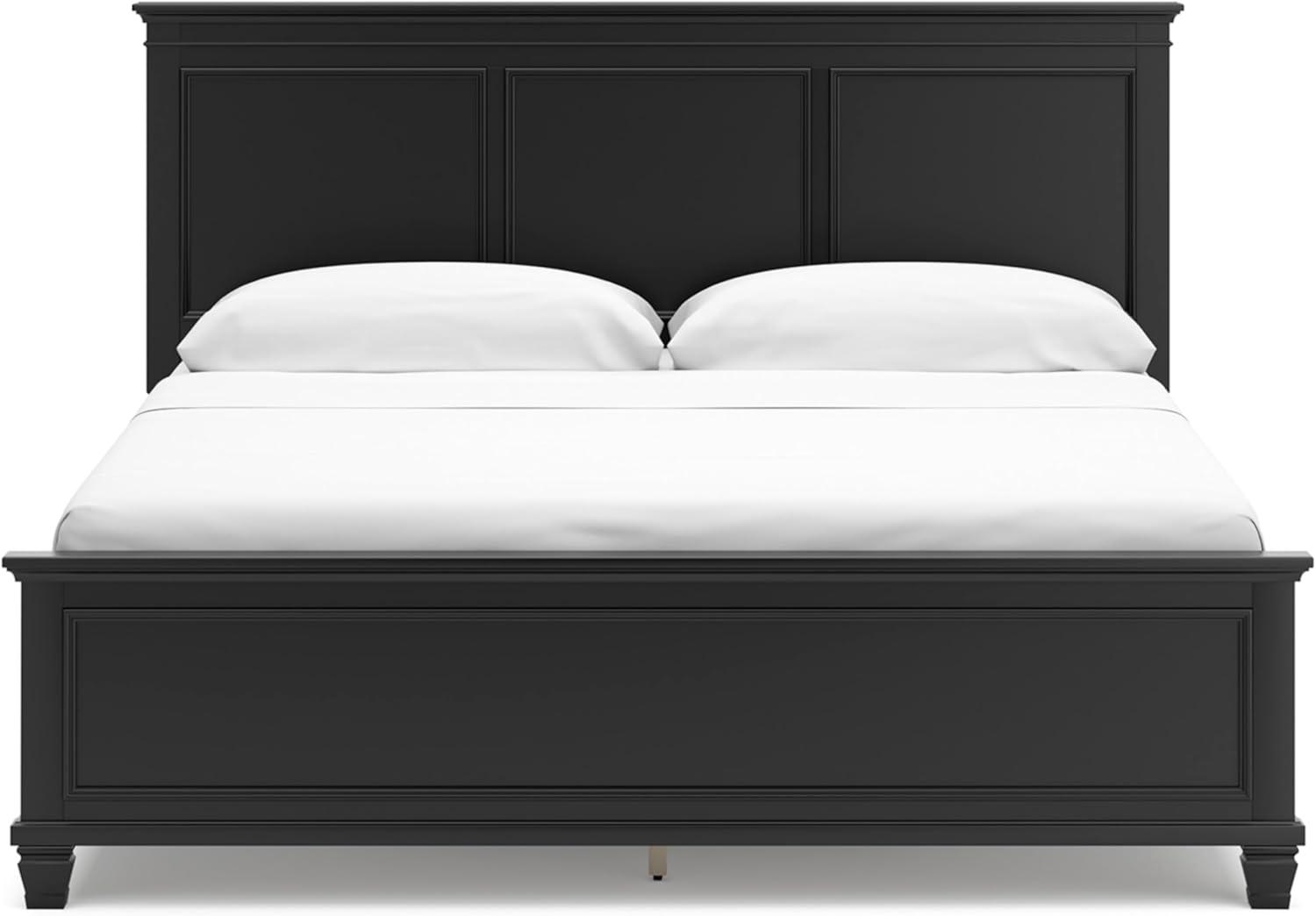 imageSignature Design by Ashley Lanolee Farmhouse Panel Storage Bed Foundation or Box Spring Not Needed Queen BlackBlack