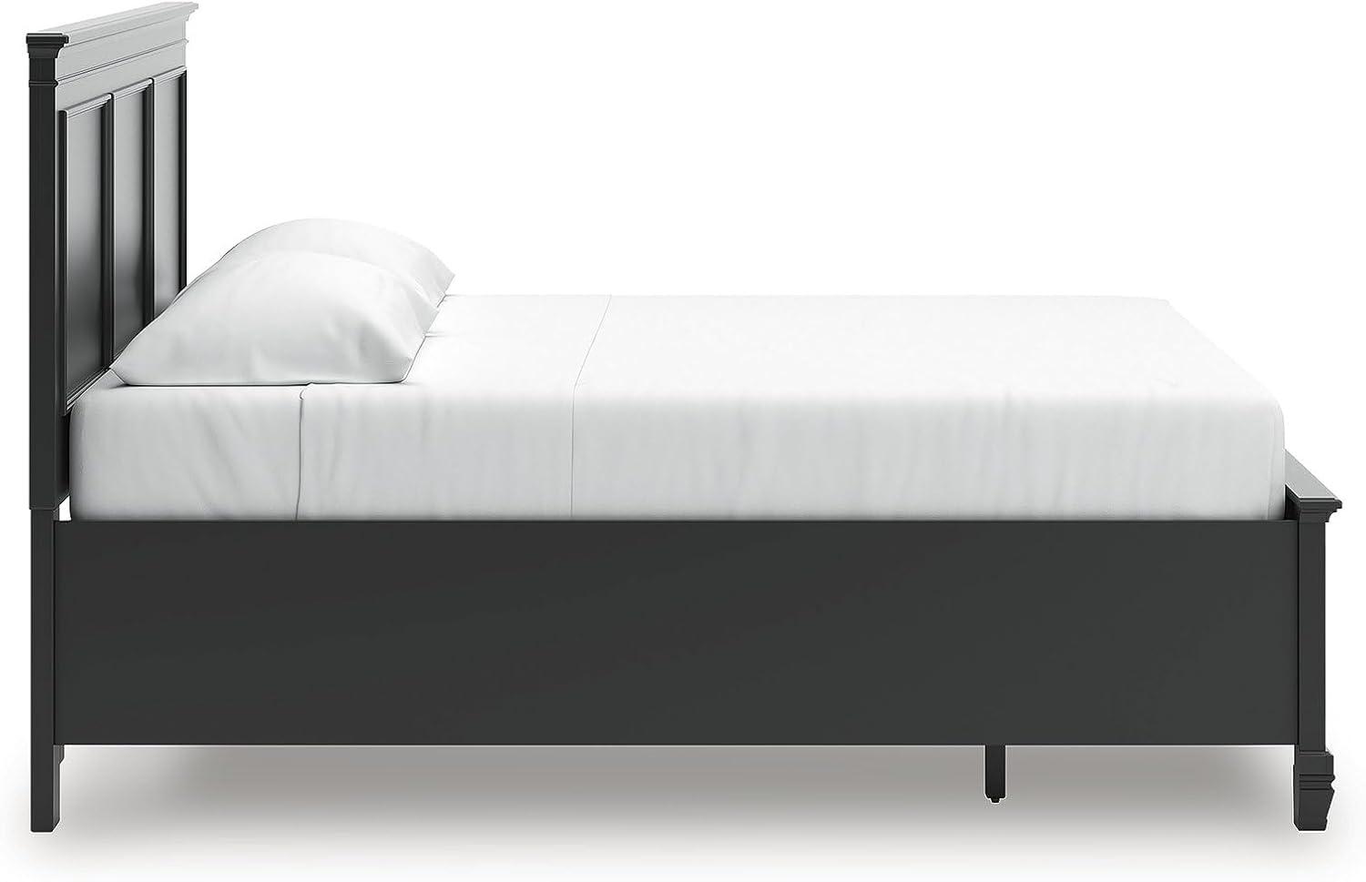 imageSignature Design by Ashley Lanolee Farmhouse Panel Storage Bed Foundation or Box Spring Not Needed Queen BlackBlack