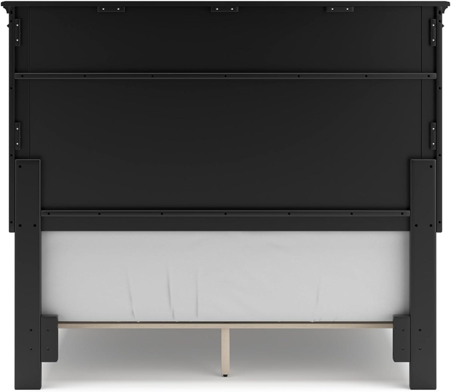 imageSignature Design by Ashley Lanolee Farmhouse Panel Storage Bed Foundation or Box Spring Not Needed Queen BlackBlack