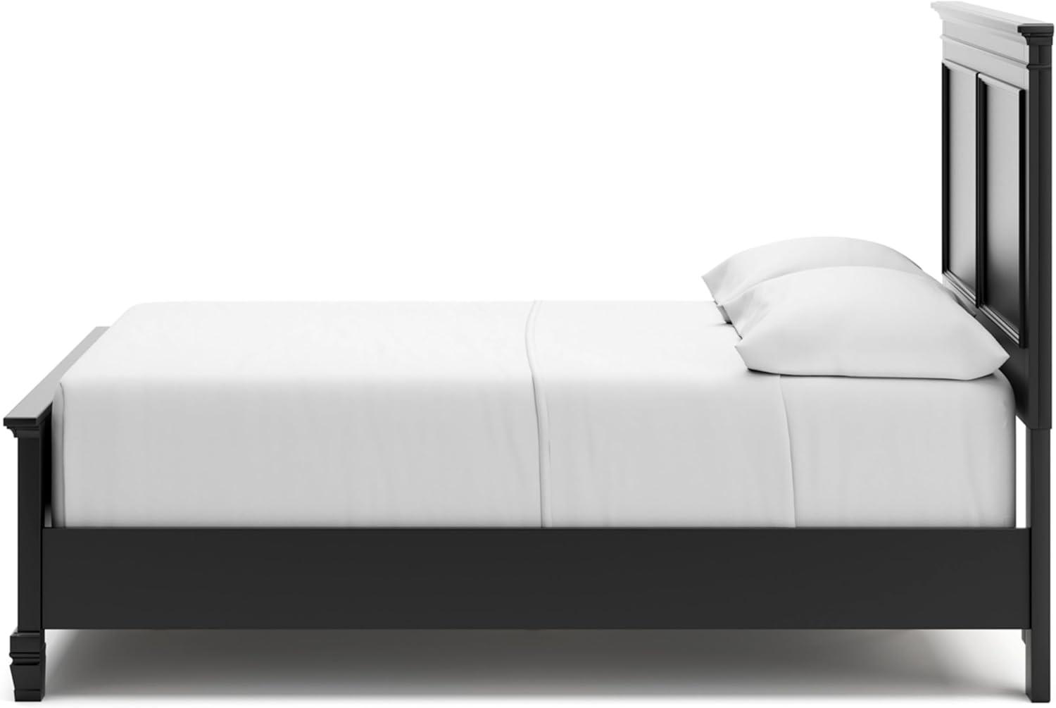 imageSignature Design by Ashley Lanolee Farmhouse Panel Storage Bed Foundation or Box Spring Not Needed Queen BlackBlack