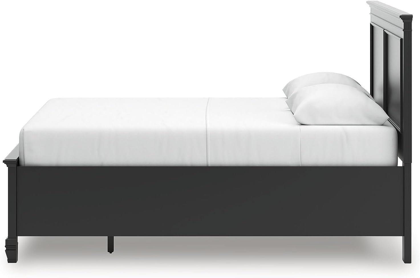 imageSignature Design by Ashley Lanolee Farmhouse Panel Storage Bed Foundation or Box Spring Not Needed Queen BlackBlack
