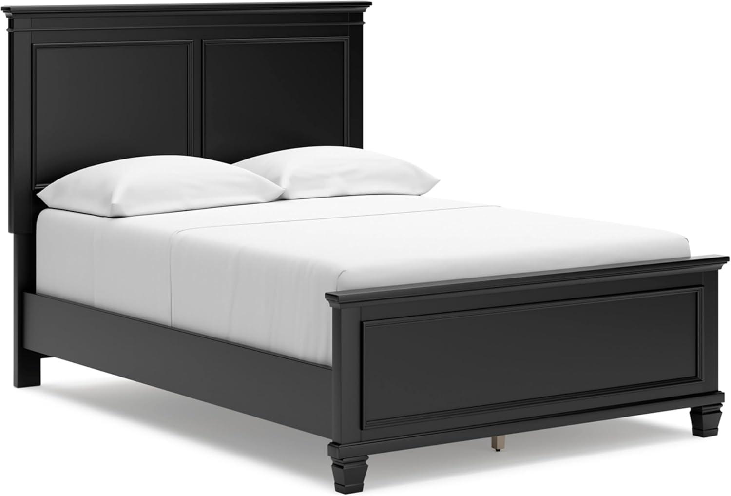 imageSignature Design by Ashley Lanolee Farmhouse Panel Storage Bed Foundation or Box Spring Not Needed Queen BlackBlack