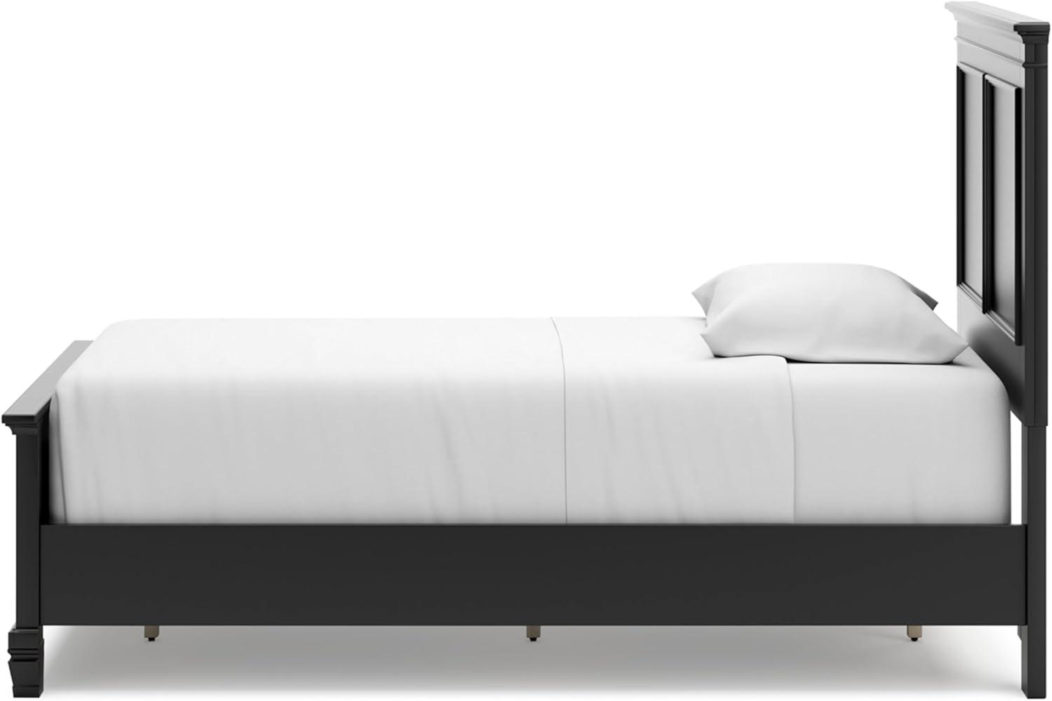 imageSignature Design by Ashley Lanolee Farmhouse Panel Storage Bed Foundation or Box Spring Not Needed Queen BlackBlack