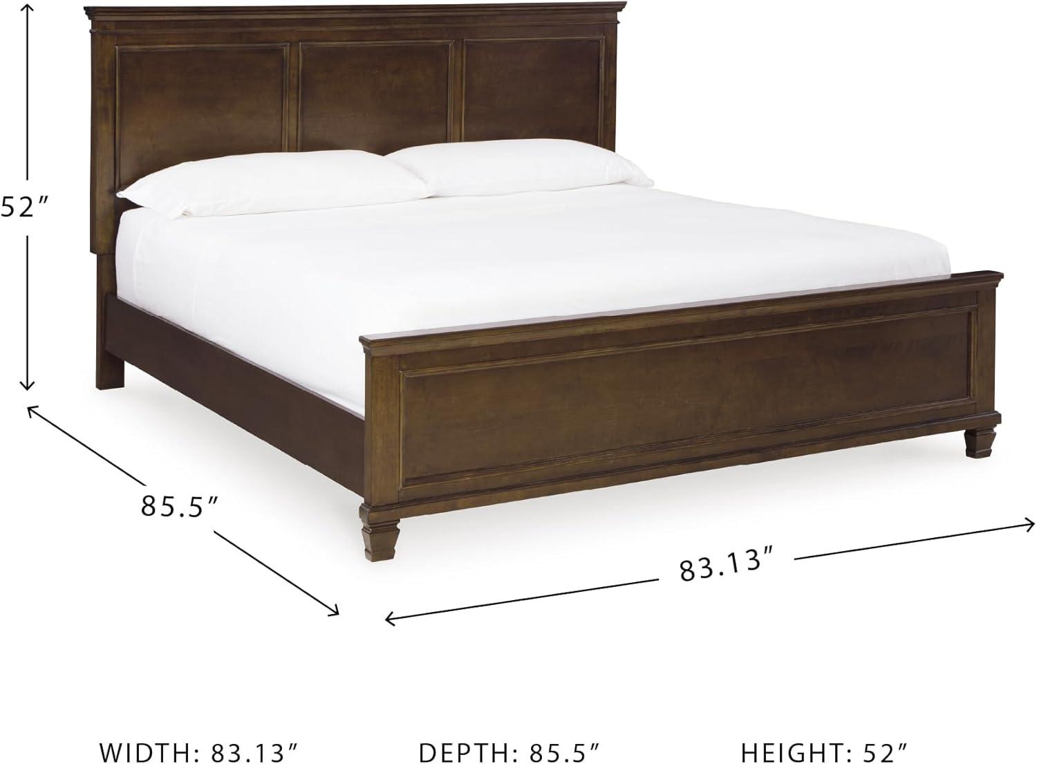 imageSignature Design by Ashley Lanolee Farmhouse Panel Storage Bed Foundation or Box Spring Not Needed Queen BlackBrown