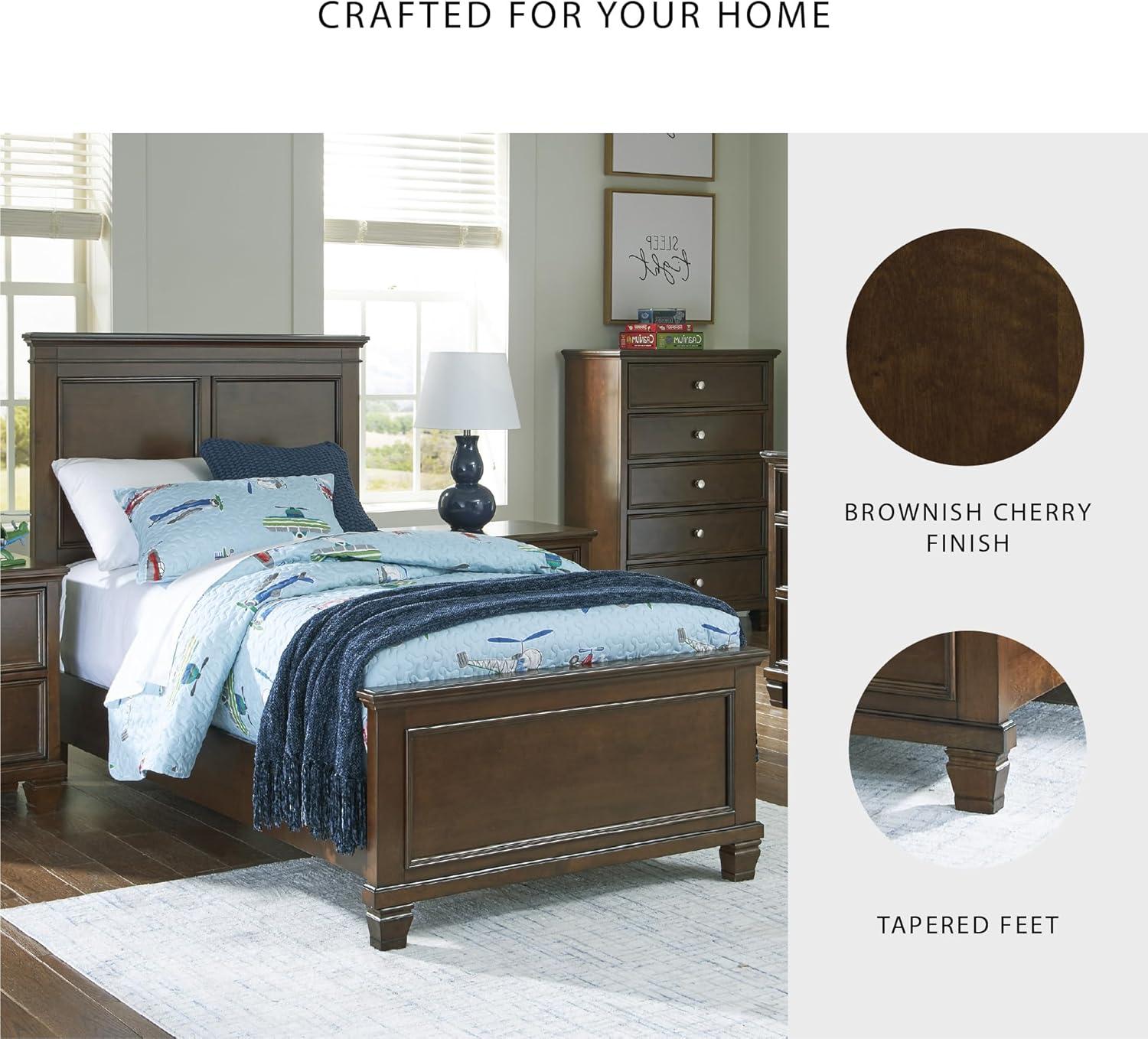 imageSignature Design by Ashley Lanolee Farmhouse Panel Storage Bed Foundation or Box Spring Not Needed Queen BlackBrown