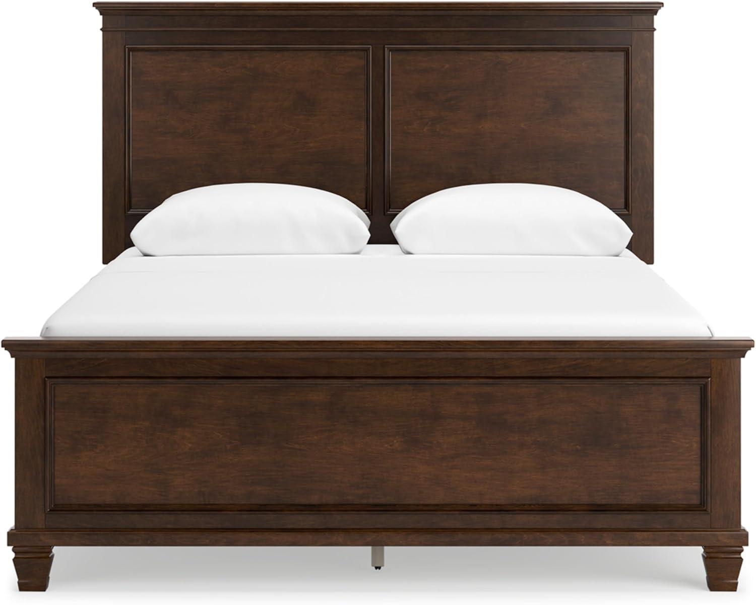 imageSignature Design by Ashley Lanolee Farmhouse Panel Storage Bed Foundation or Box Spring Not Needed Queen BlackBrown