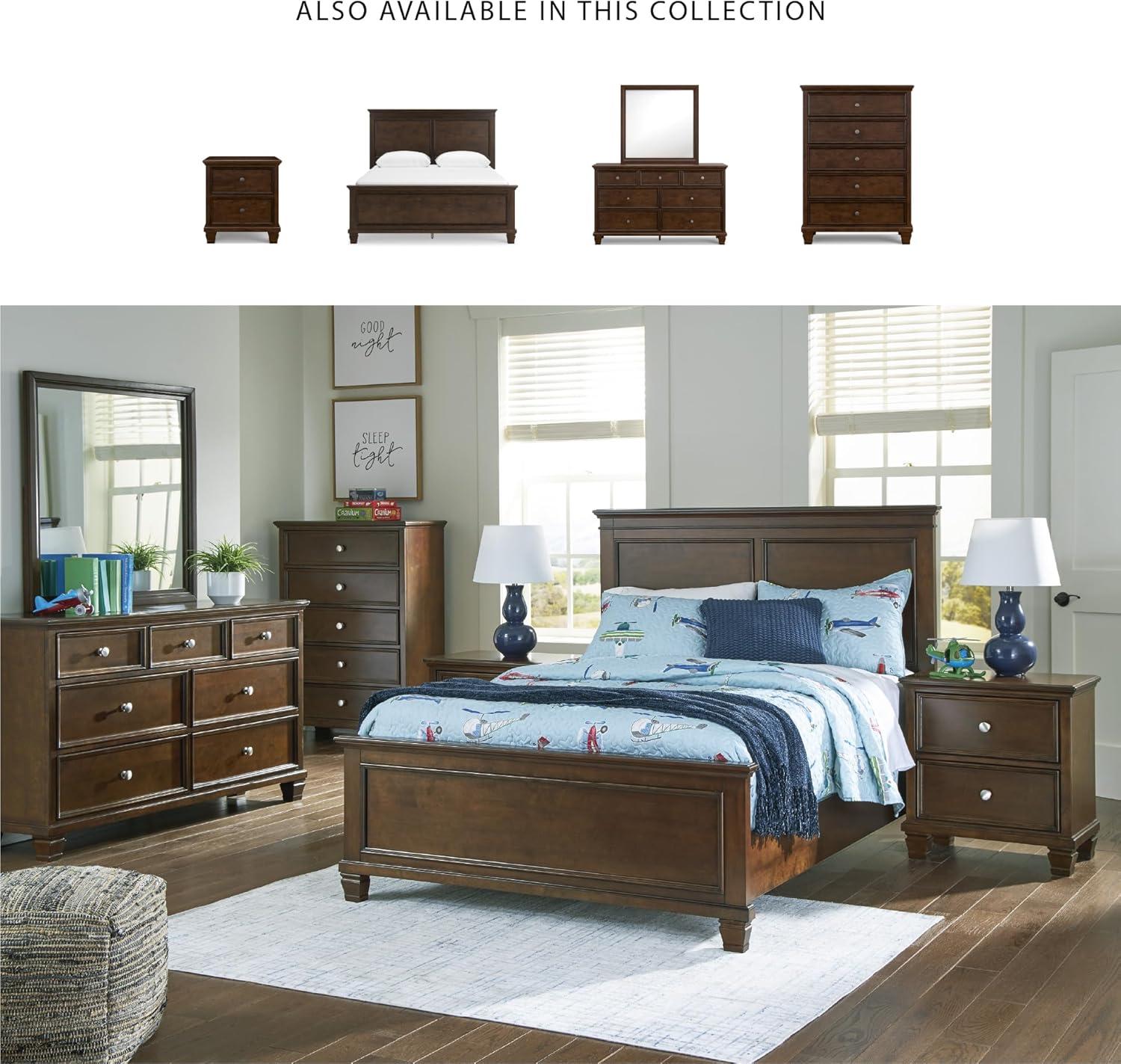 imageSignature Design by Ashley Lanolee Farmhouse Panel Storage Bed Foundation or Box Spring Not Needed Queen BlackBrown