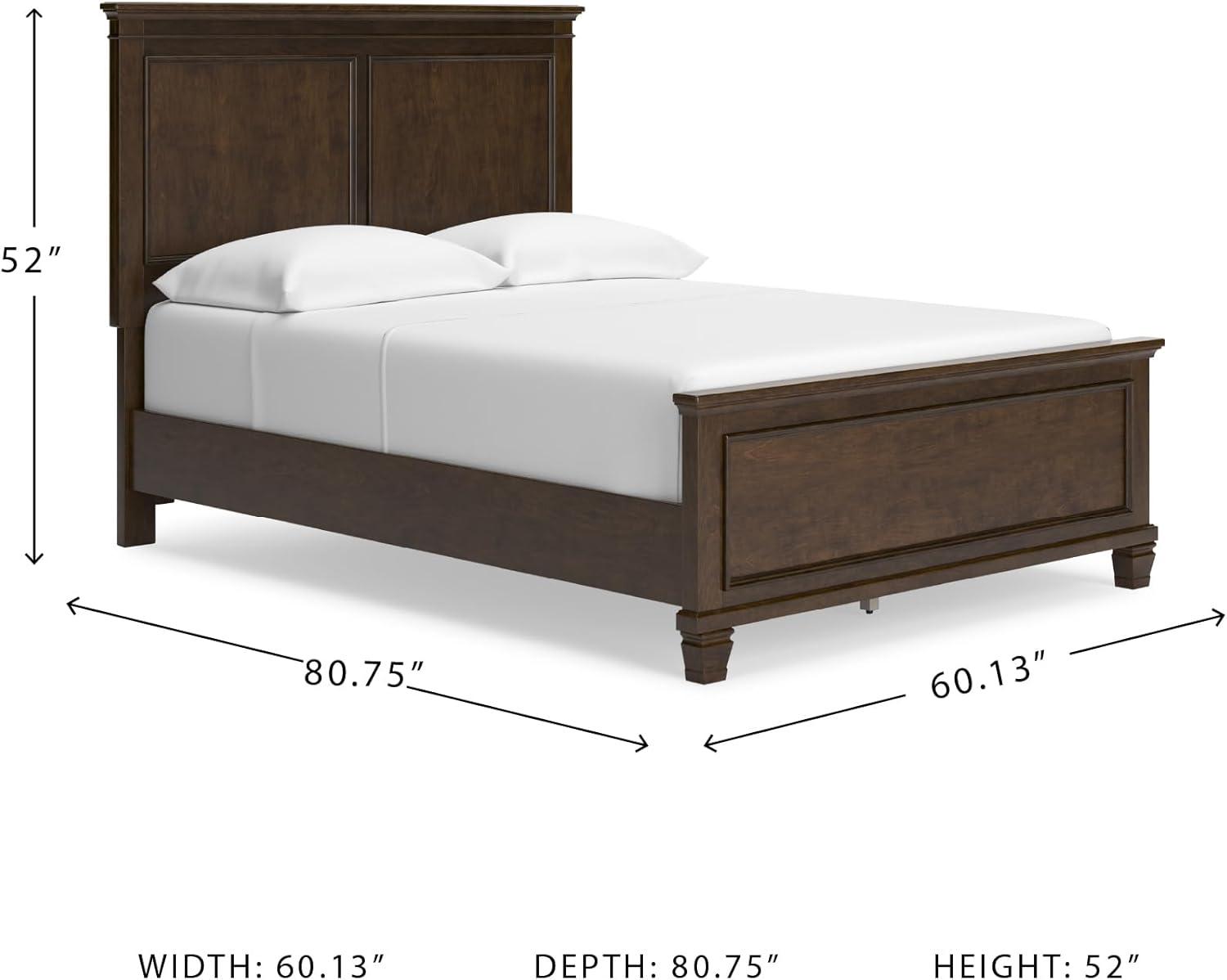 imageSignature Design by Ashley Lanolee Farmhouse Panel Storage Bed Foundation or Box Spring Not Needed Queen BlackBrown