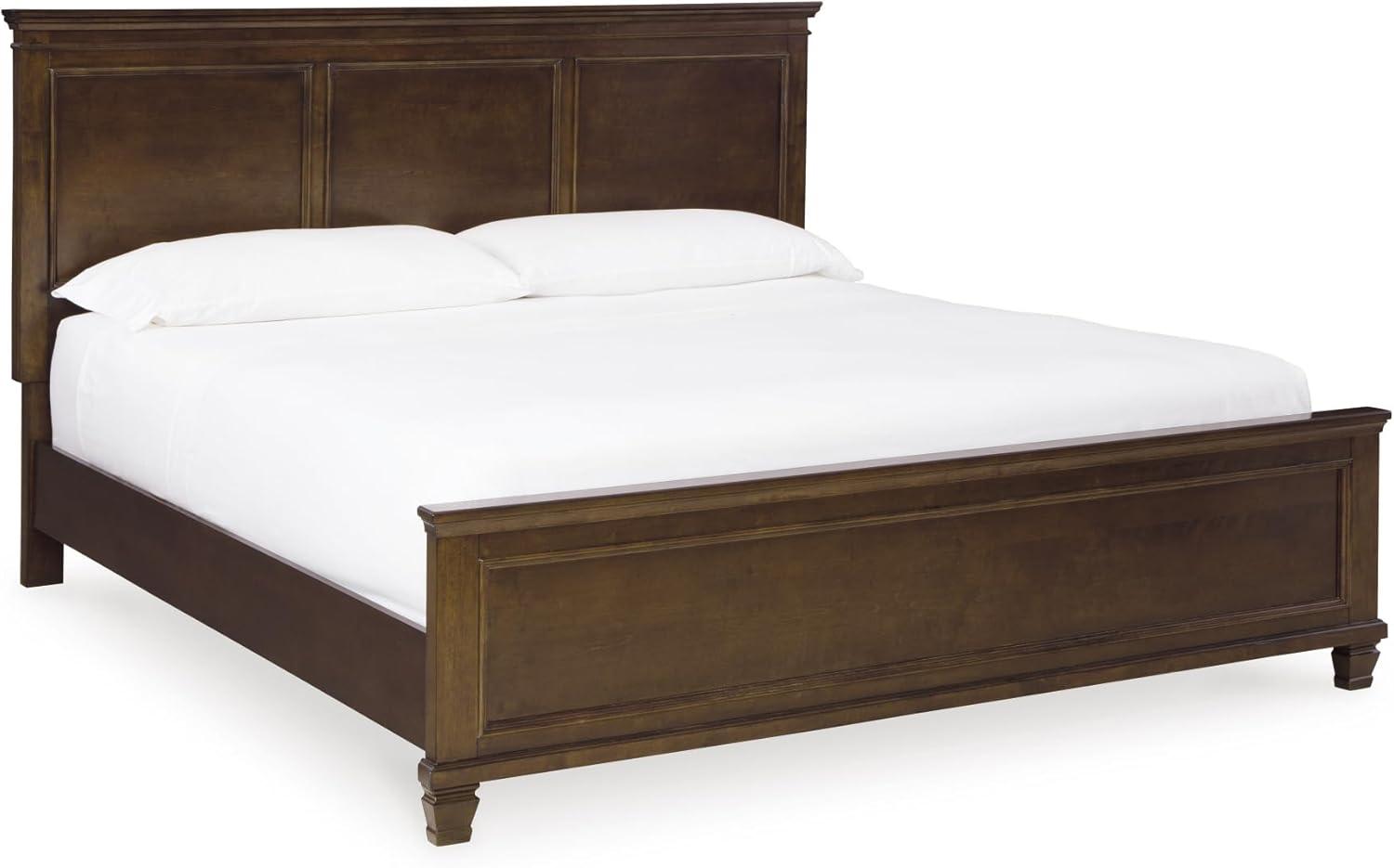 imageSignature Design by Ashley Lanolee Farmhouse Panel Storage Bed Foundation or Box Spring Not Needed Queen BlackBrown