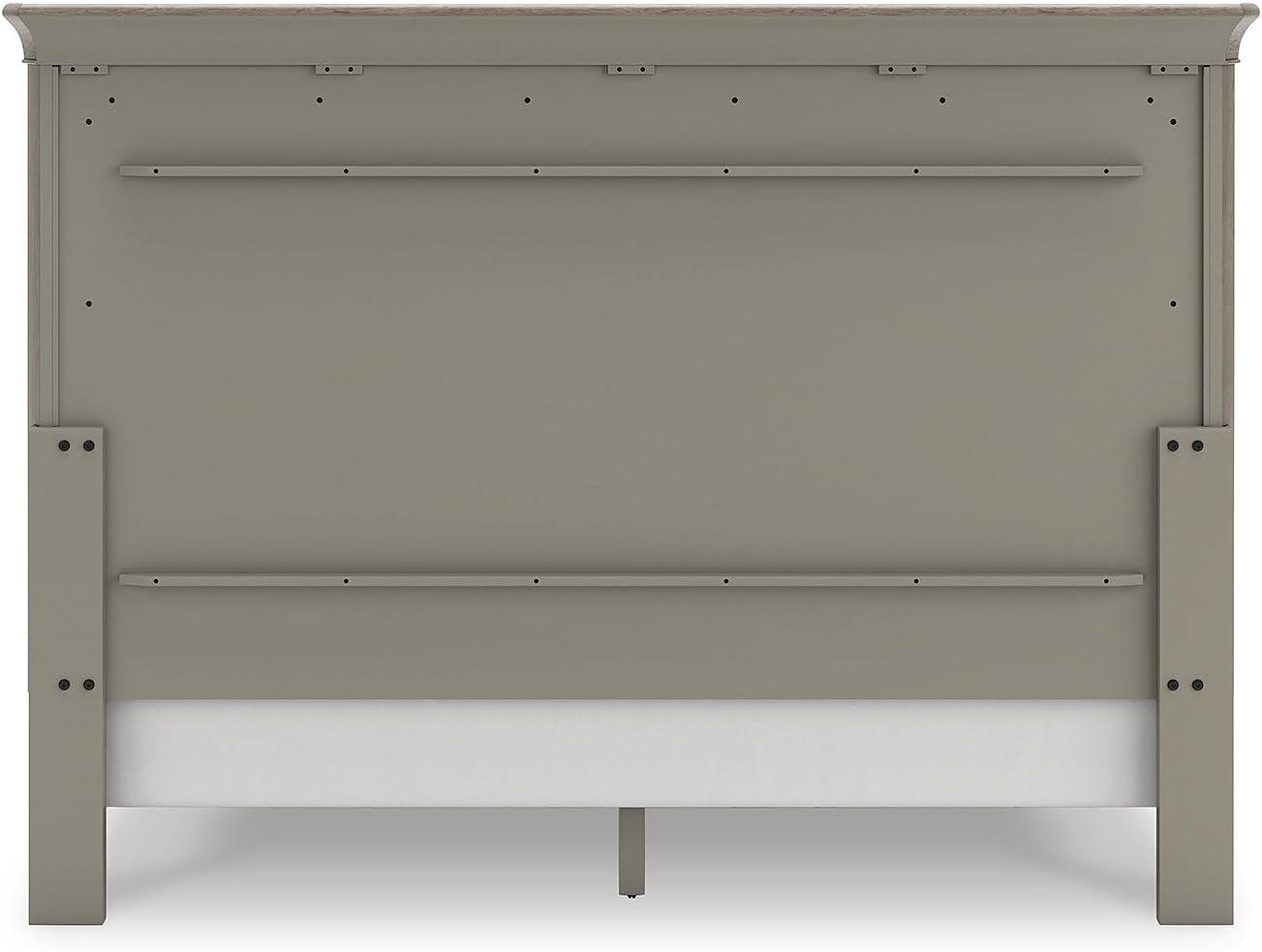 imageSignature Design by Ashley Lexorne Traditional King Sleigh Bed Foundation or Box Spring Needed Light GrayKing Sleigh Bed