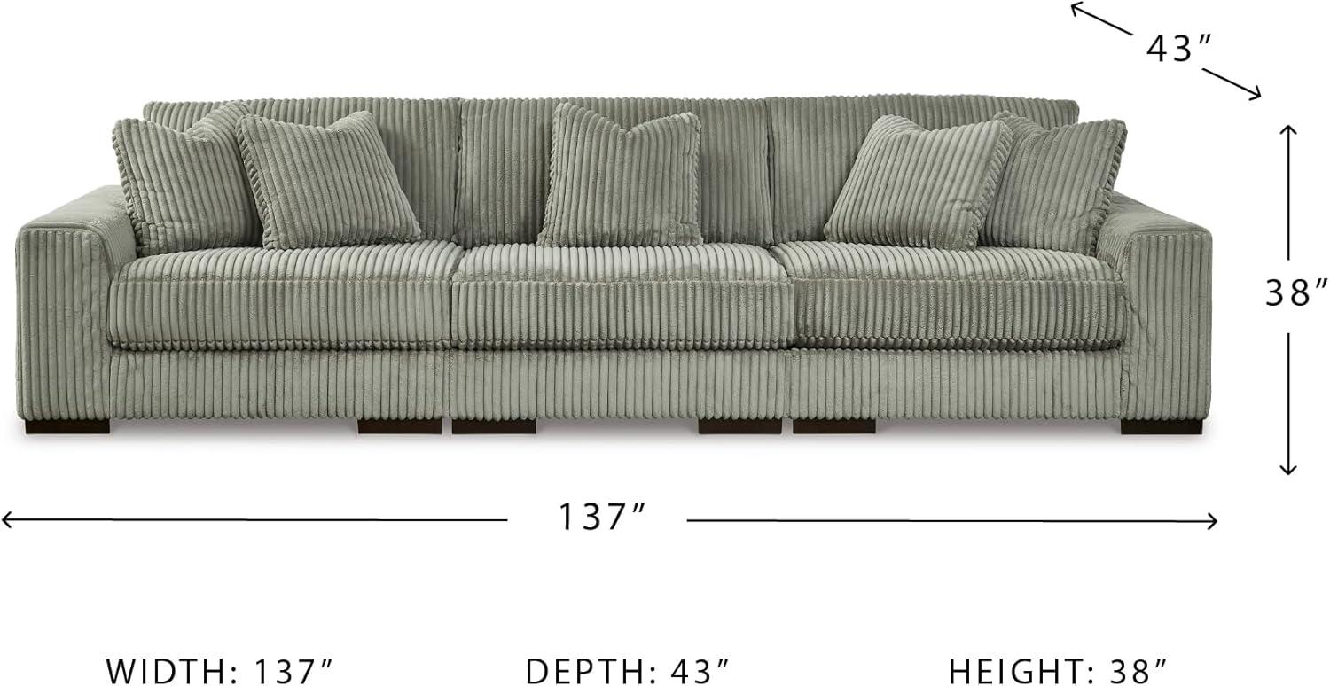 imageSignature Design by Ashley Lindyn Casual Anti Sag 3Piece Sectional with Double Chaise Reversible Cushions and 5 Accent Pillows GrayGrey