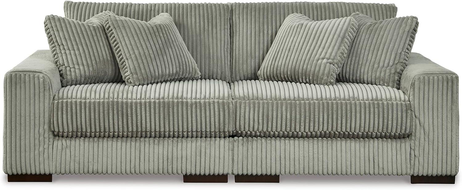 imageSignature Design by Ashley Lindyn Casual Anti Sag 3Piece Sectional with Double Chaise Reversible Cushions and 5 Accent Pillows GrayGrey