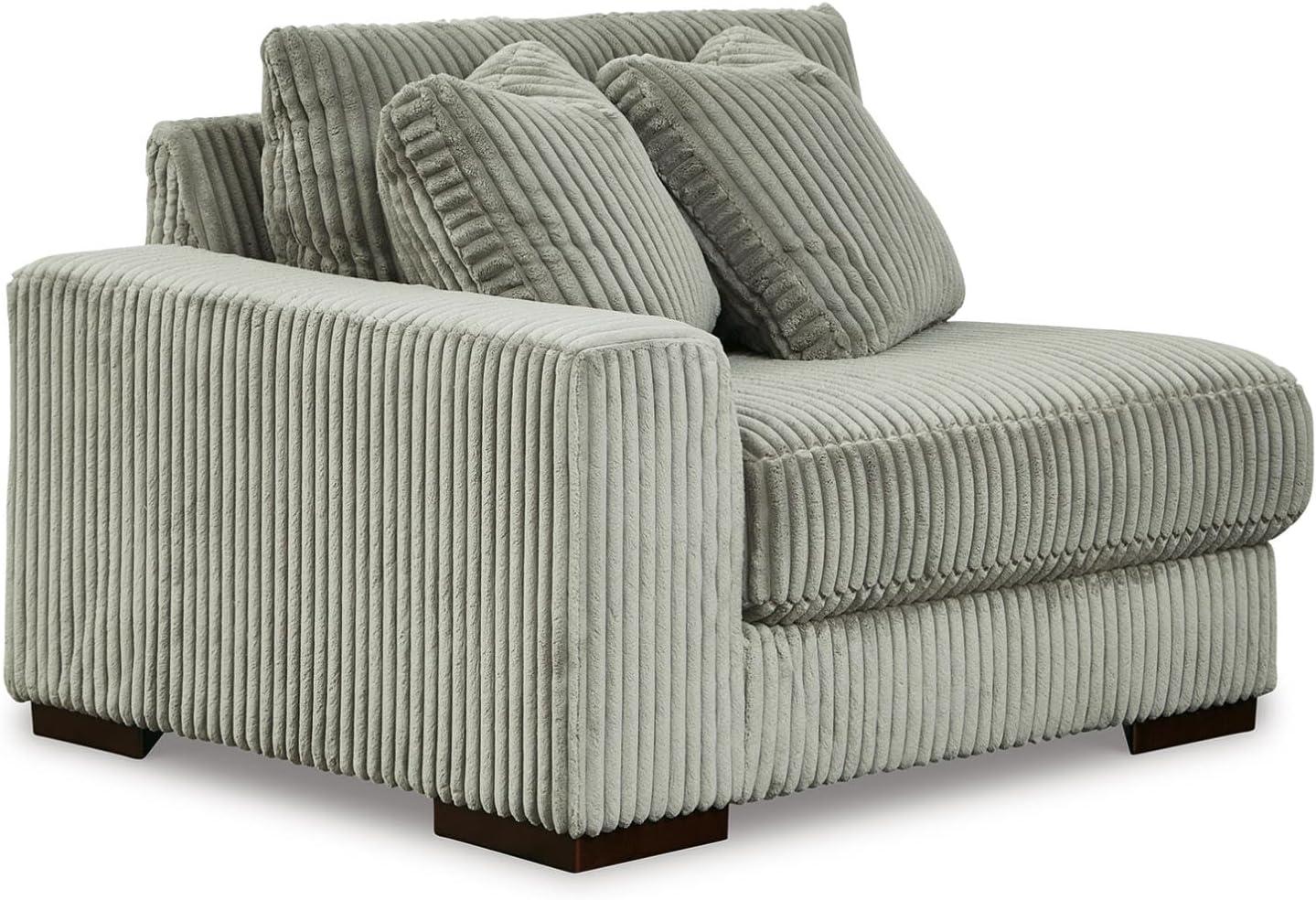 imageSignature Design by Ashley Lindyn Casual Anti Sag 3Piece Sectional with Double Chaise Reversible Cushions and 5 Accent Pillows GrayGrey