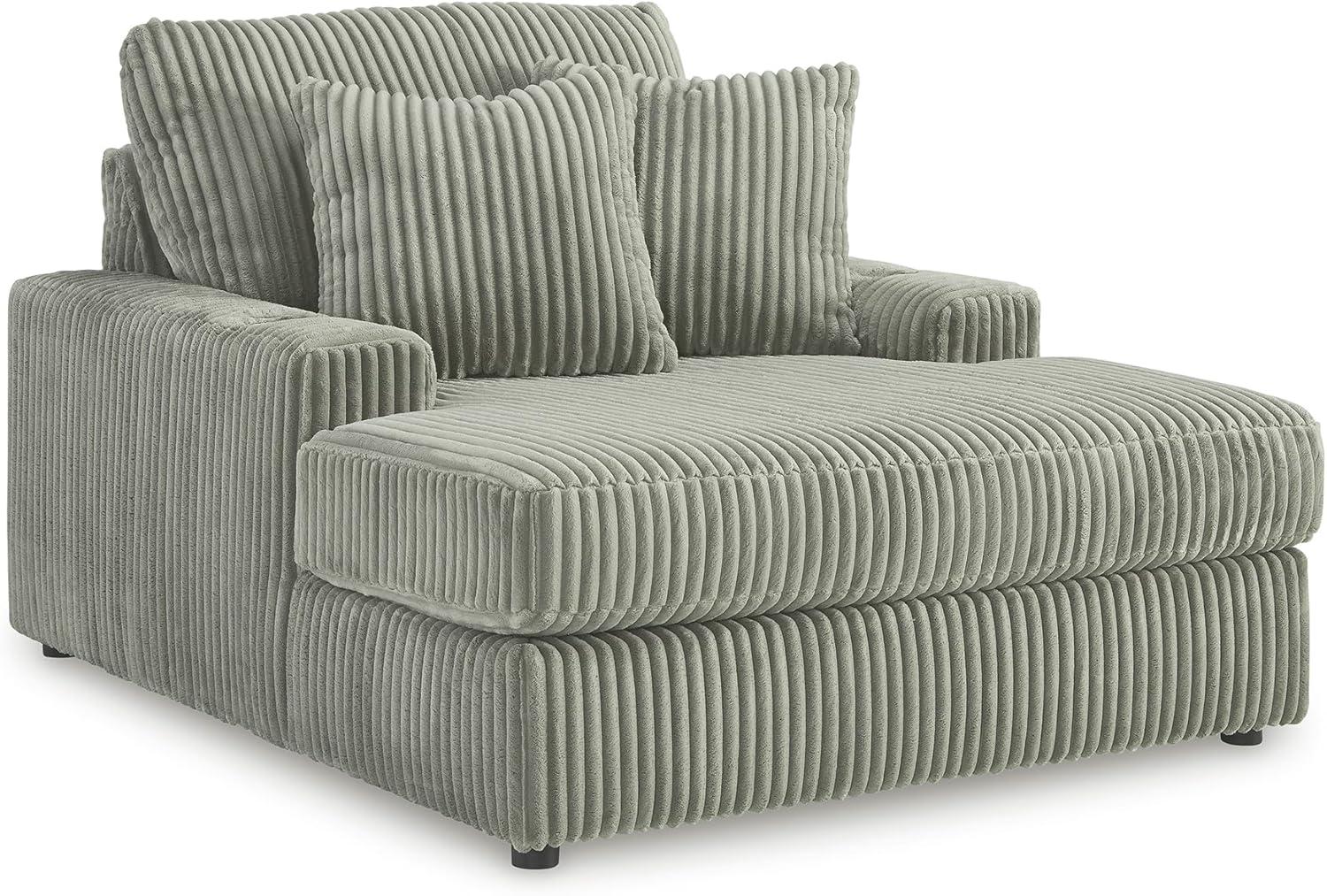 imageSignature Design by Ashley Lindyn Casual Anti Sag 3Piece Sectional with Double Chaise Reversible Cushions and 5 Accent Pillows GrayGrey