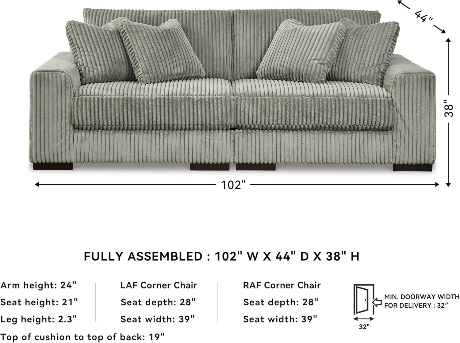 imageSignature Design by Ashley Lindyn Casual Anti Sag 3Piece Sectional with Double Chaise Reversible Cushions and 5 Accent Pillows GrayGrey