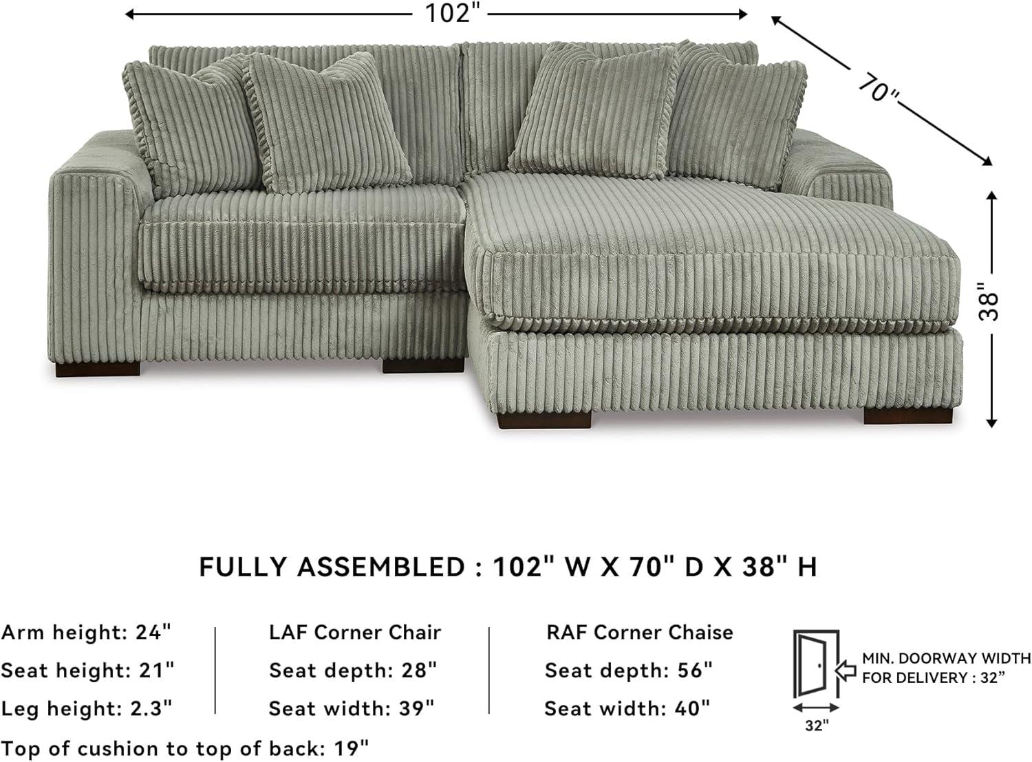 imageSignature Design by Ashley Lindyn Casual Anti Sag 3Piece Sectional with Double Chaise Reversible Cushions and 5 Accent Pillows GrayGrey