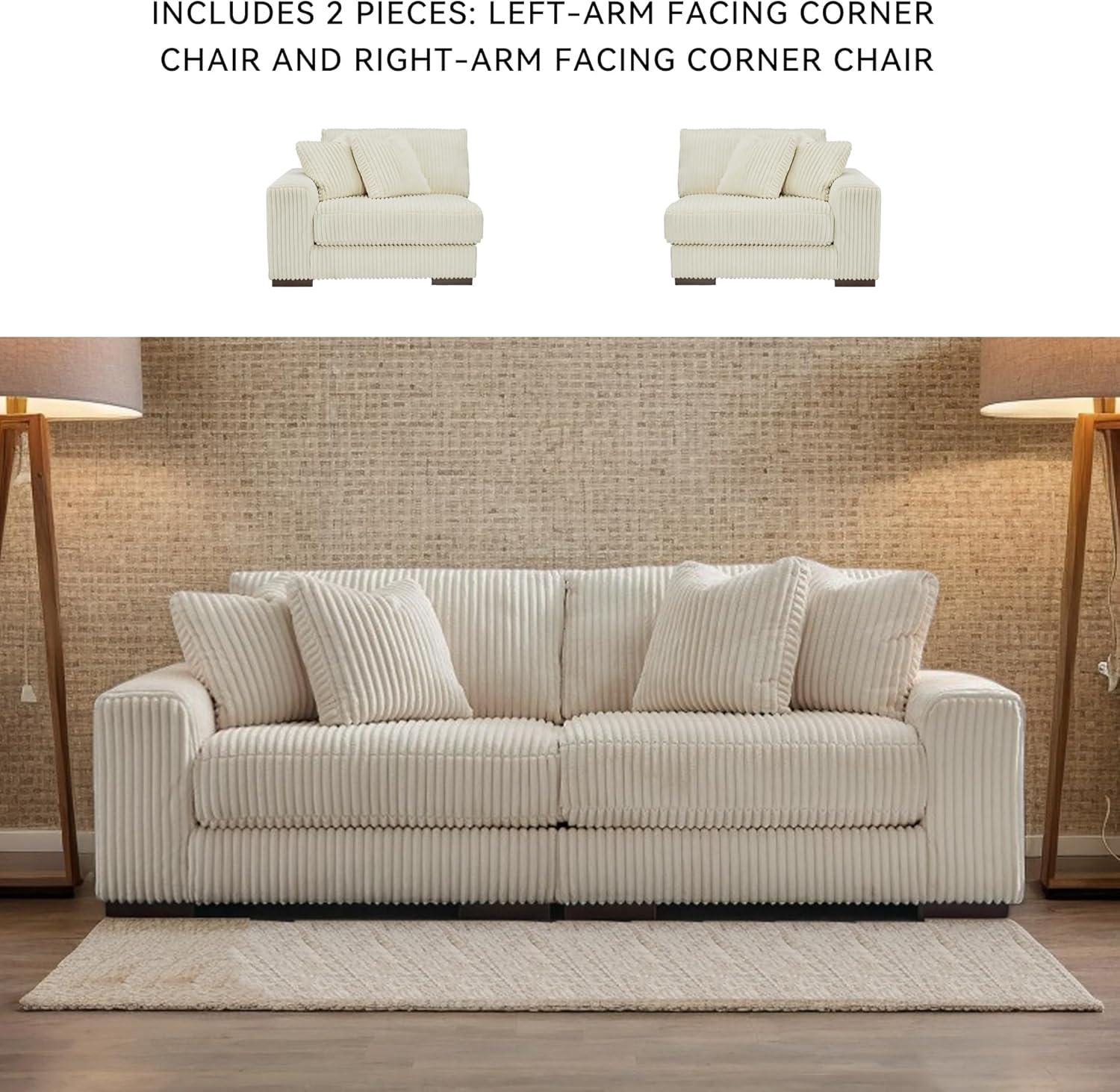 imageSignature Design by Ashley Lindyn Casual Anti Sag 3Piece Sectional with Double Chaise Reversible Cushions and 5 Accent Pillows GrayWhite