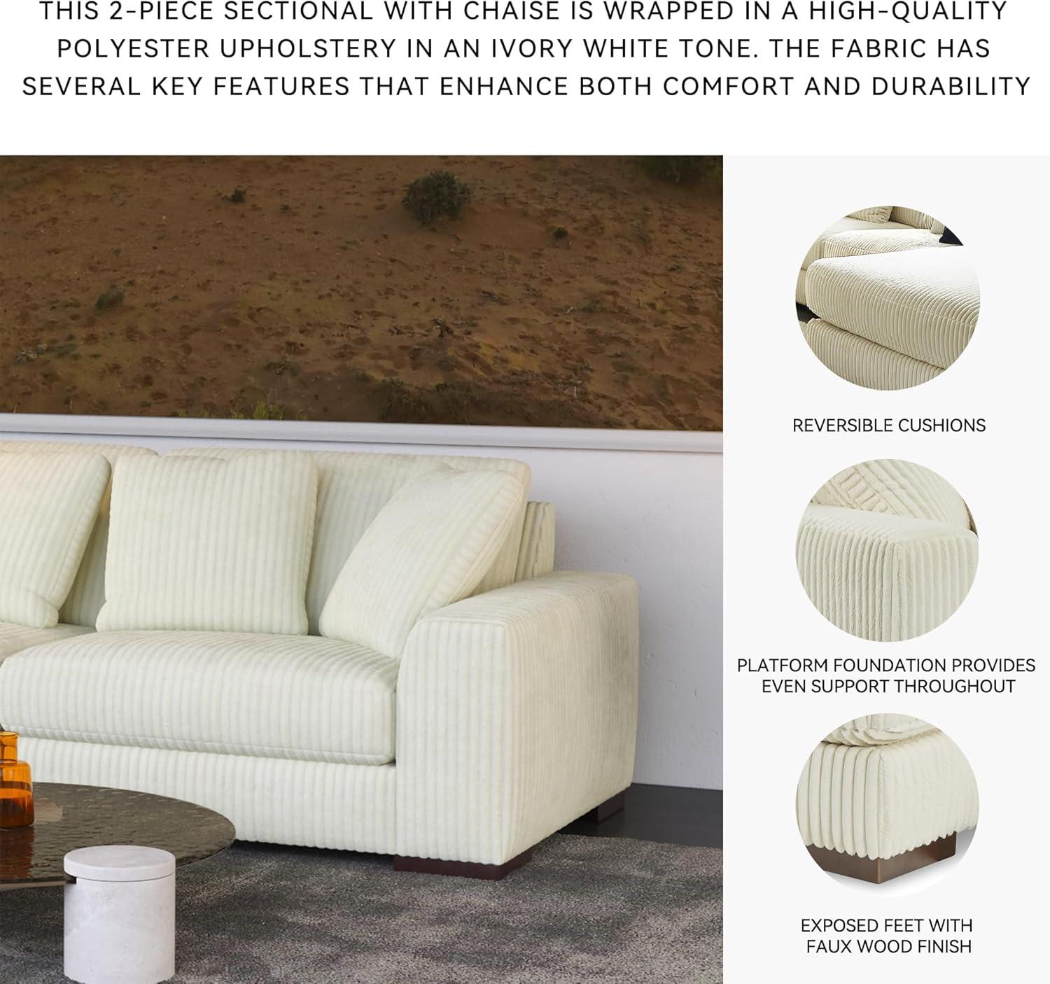 imageSignature Design by Ashley Lindyn Casual Anti Sag 3Piece Sectional with Double Chaise Reversible Cushions and 5 Accent Pillows GrayWhite