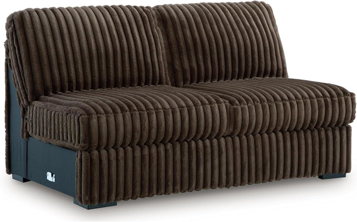 imageSignature Design by Ashley MidnightMadness Contemporary Symmetrical 2Piece Sectional with Reversible Seat Cushion Dark BrownBrown