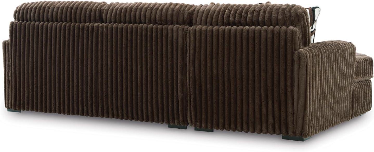 imageSignature Design by Ashley MidnightMadness Contemporary Symmetrical 2Piece Sectional with Reversible Seat Cushion Dark BrownBrown