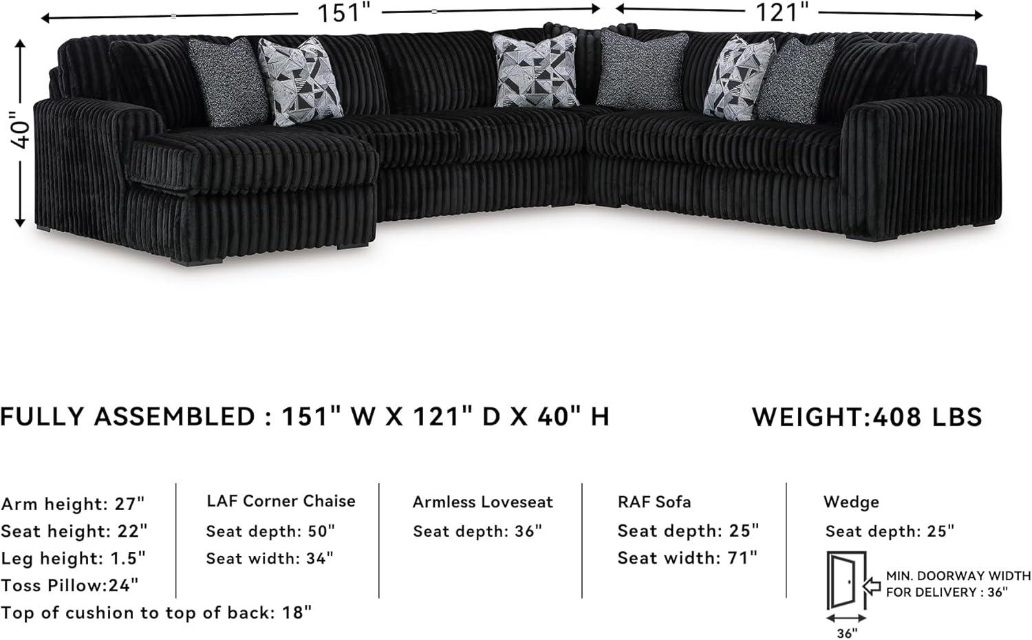 imageSignature Design by Ashley MidnightMadness Contemporary Symmetrical 2Piece Sectional with Reversible Seat Cushion Dark BrownOnyx