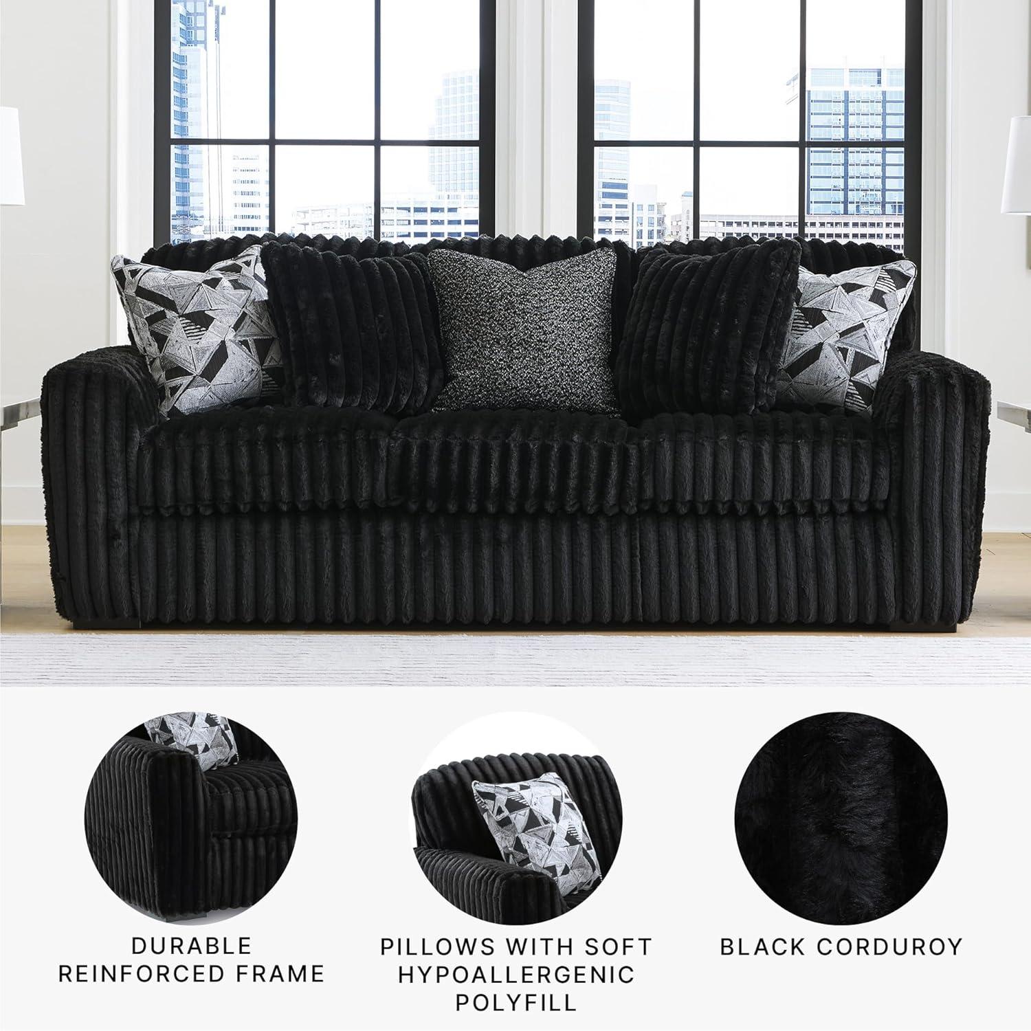 imageSignature Design by Ashley MidnightMadness Contemporary Symmetrical 2Piece Sectional with Reversible Seat Cushion Dark BrownOnyx