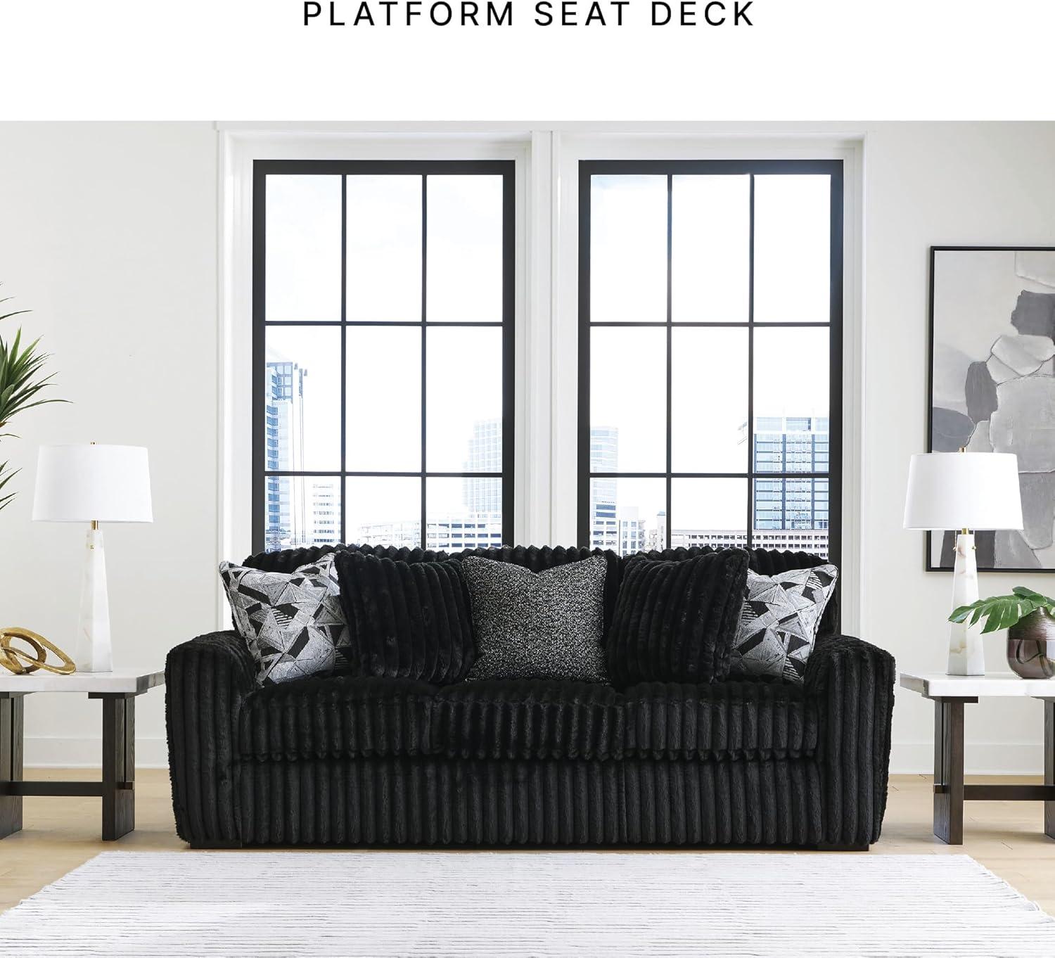 imageSignature Design by Ashley MidnightMadness Contemporary Symmetrical 2Piece Sectional with Reversible Seat Cushion Dark BrownOnyx