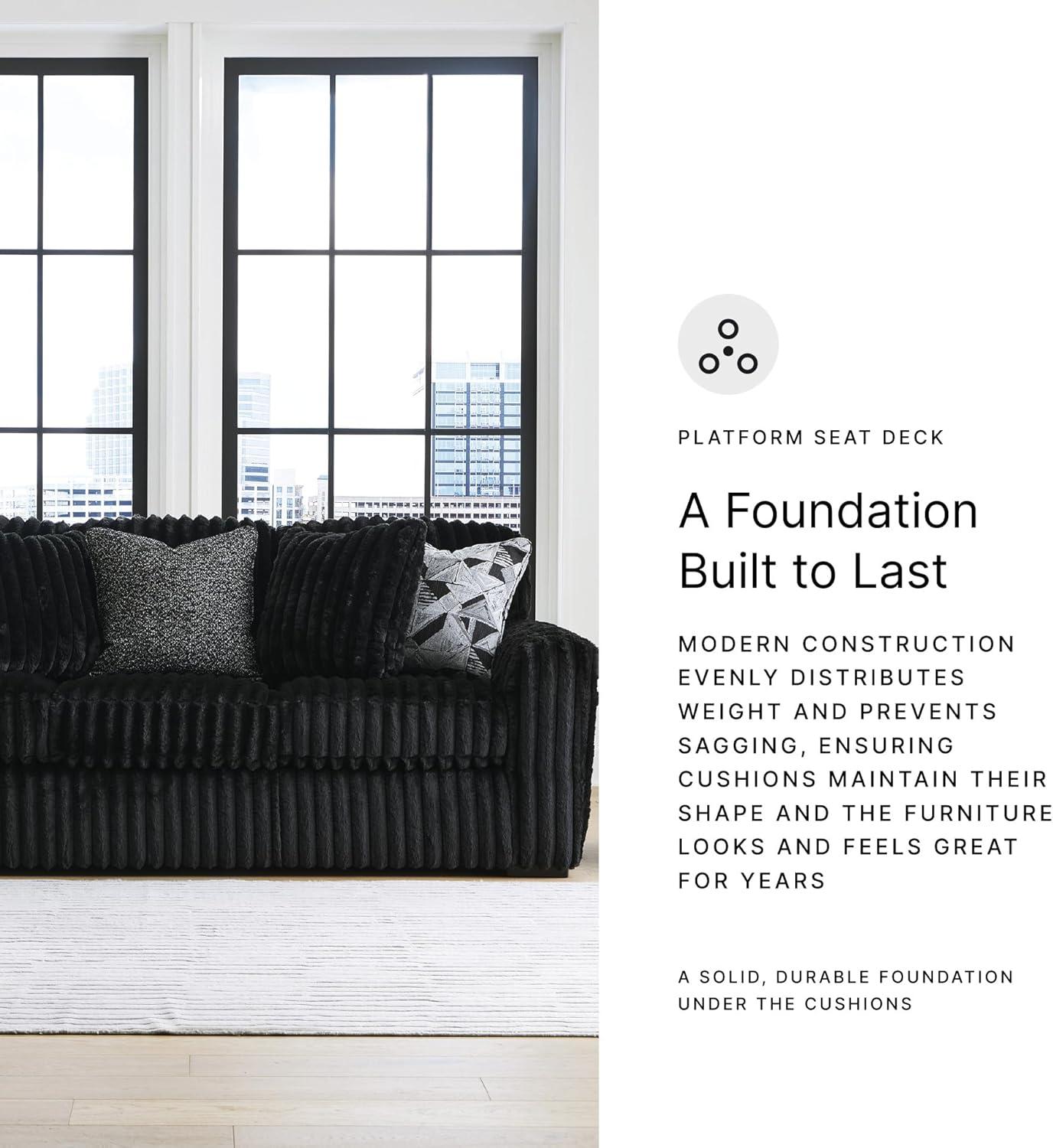 imageSignature Design by Ashley MidnightMadness Contemporary Symmetrical 2Piece Sectional with Reversible Seat Cushion Dark BrownOnyx